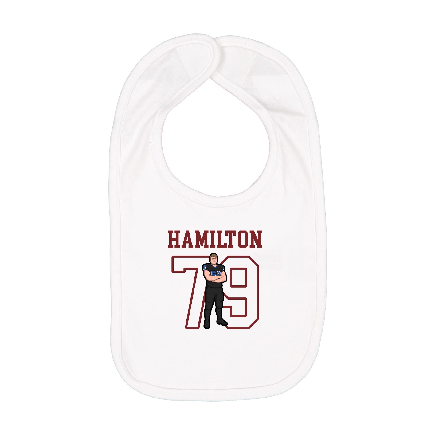 Infant Bib — Shirsey in White