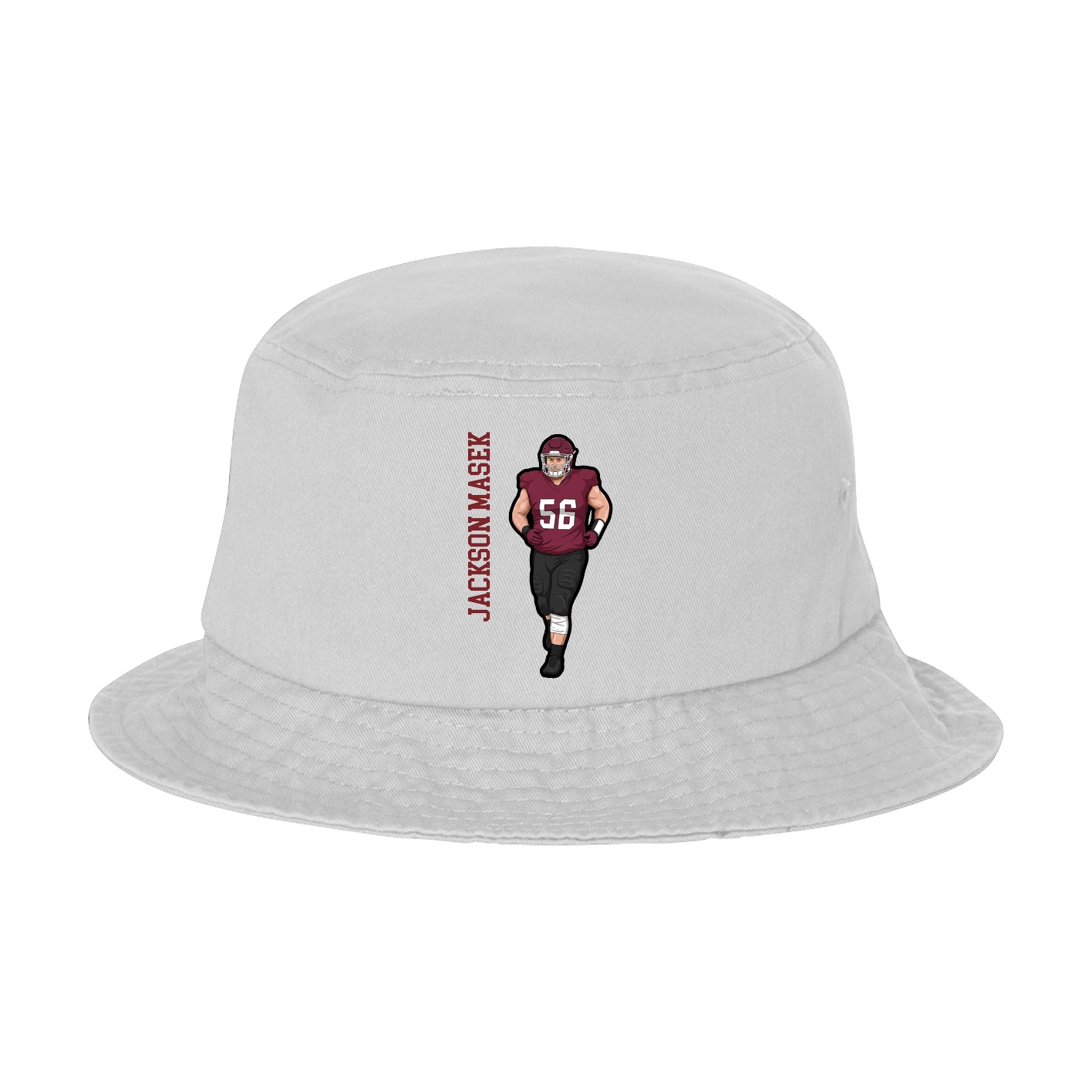 Bucket Cap — Name Vertical in White