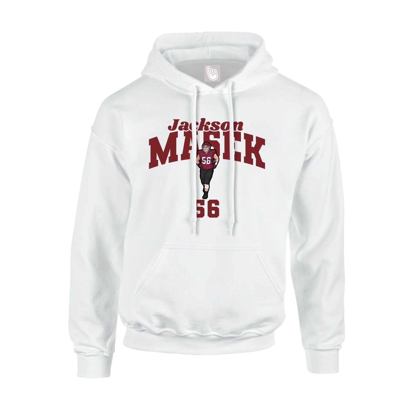 Youth Hoodie — Signature Arch in White