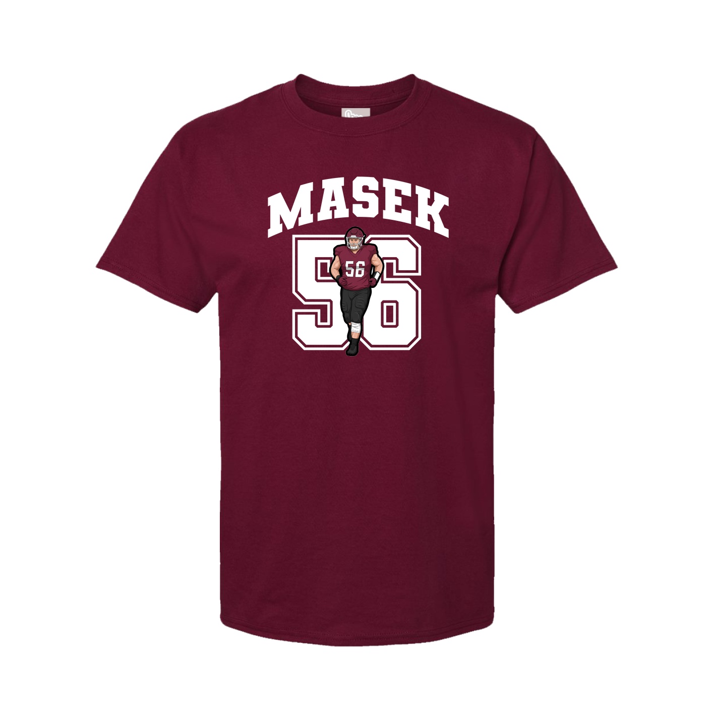 Youth Tee — Number in Cardinal