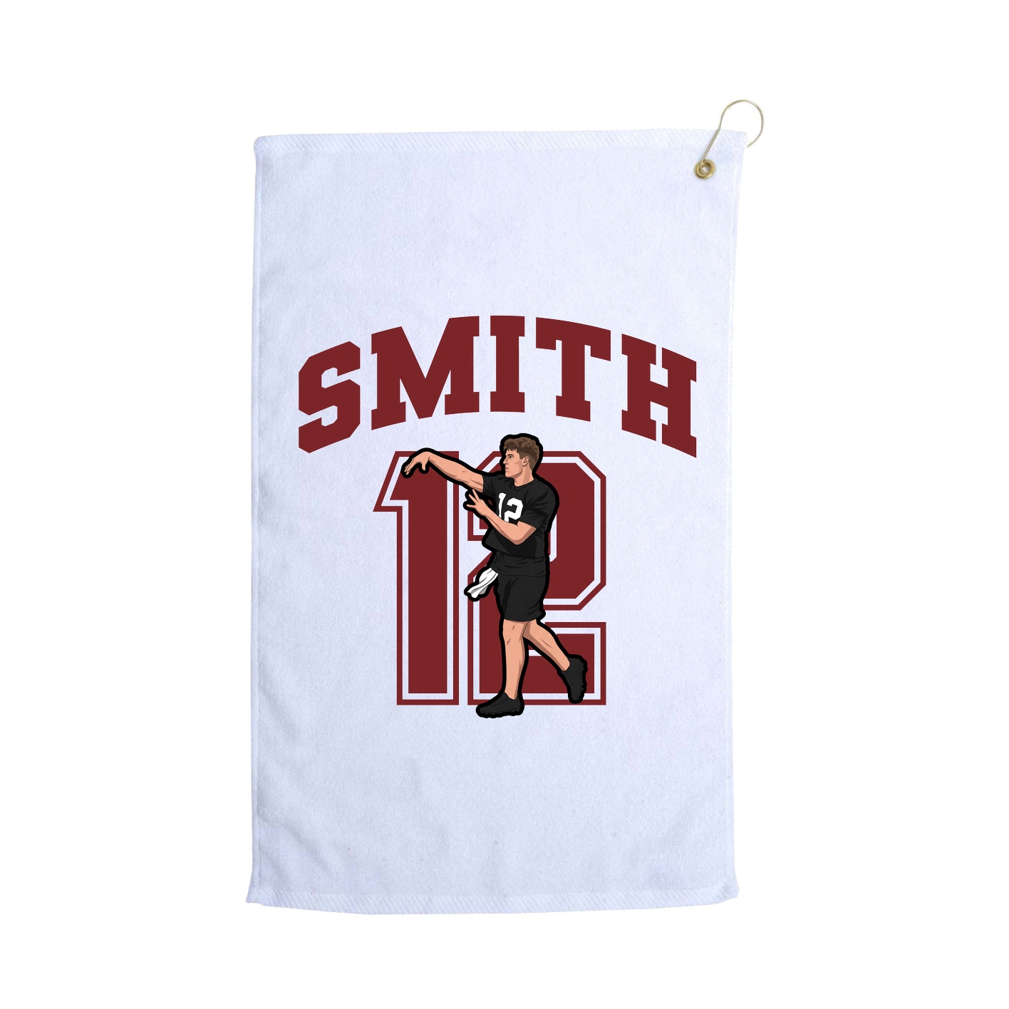 Golf Towel — Number in White