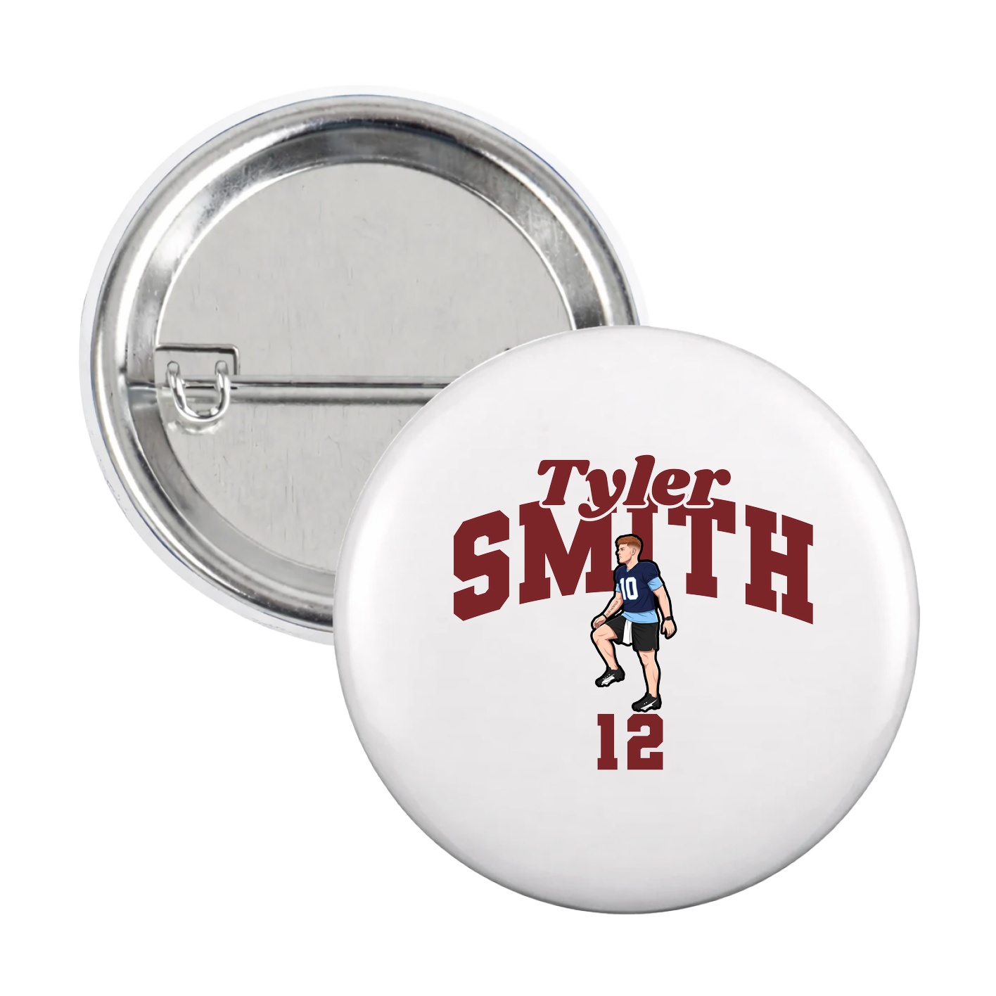 Game Day Button — Signature Arch in White