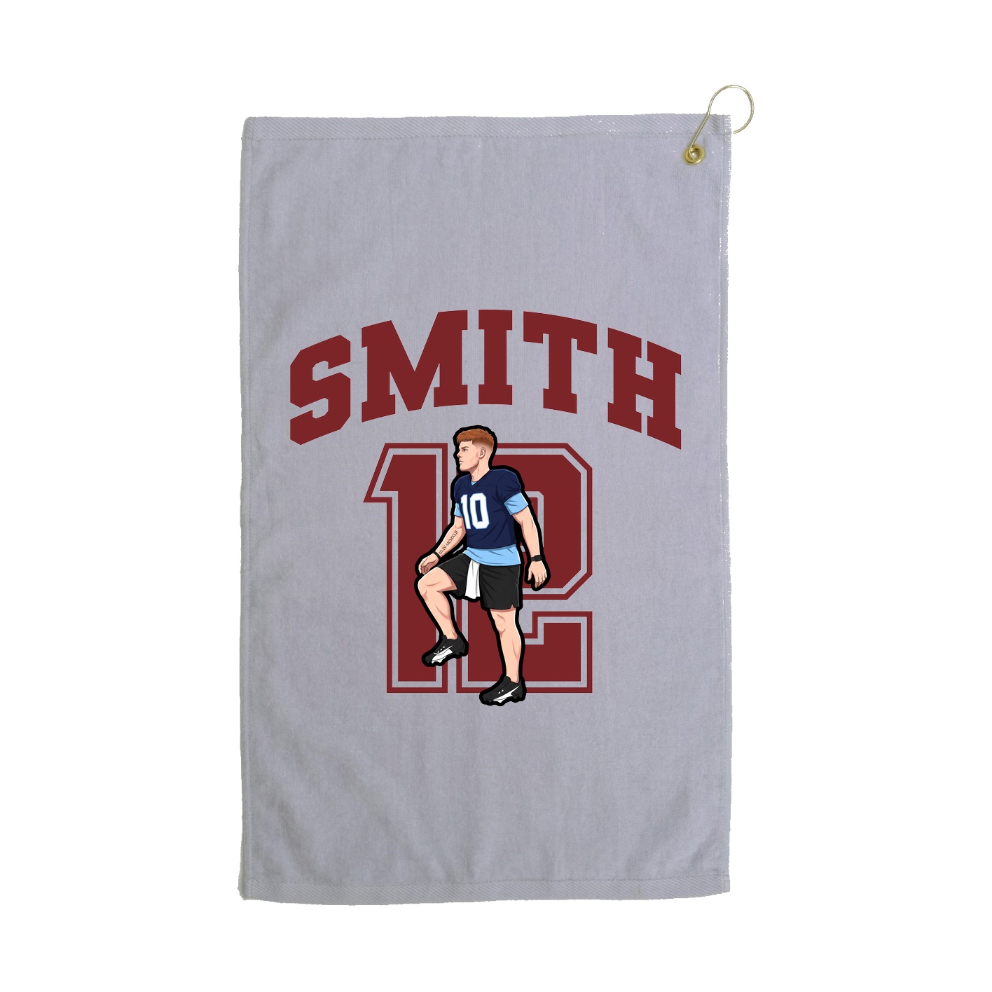 Golf Towel — Number in Grey