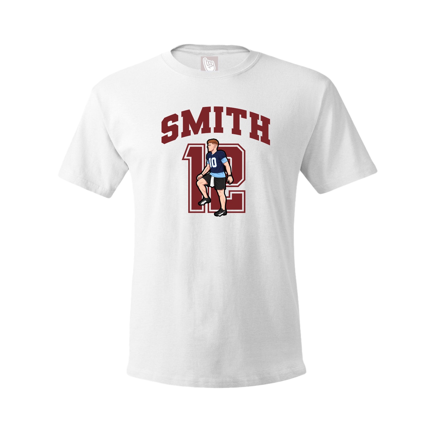 Youth Tee — Number in White