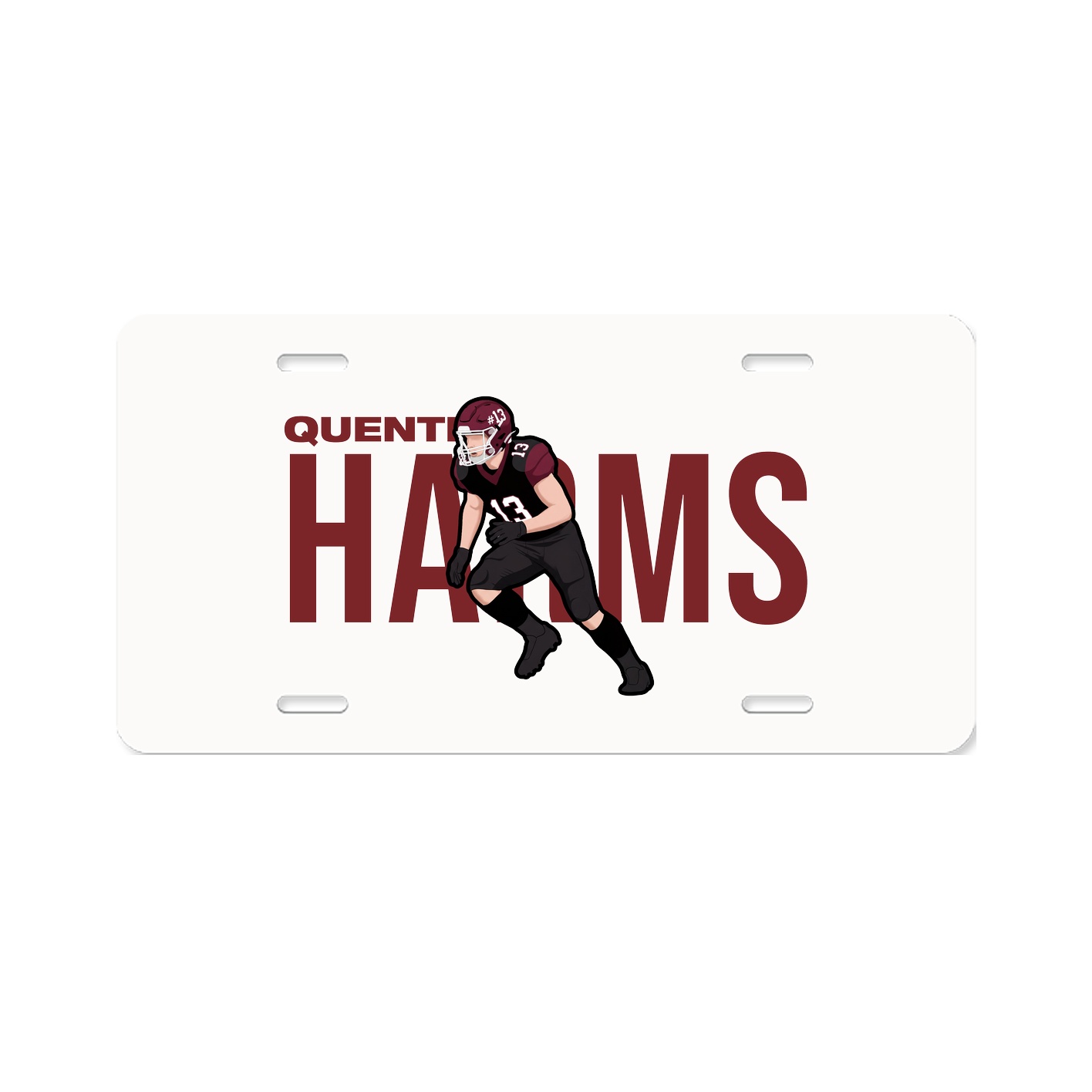 License Plate — Player Name in Classic