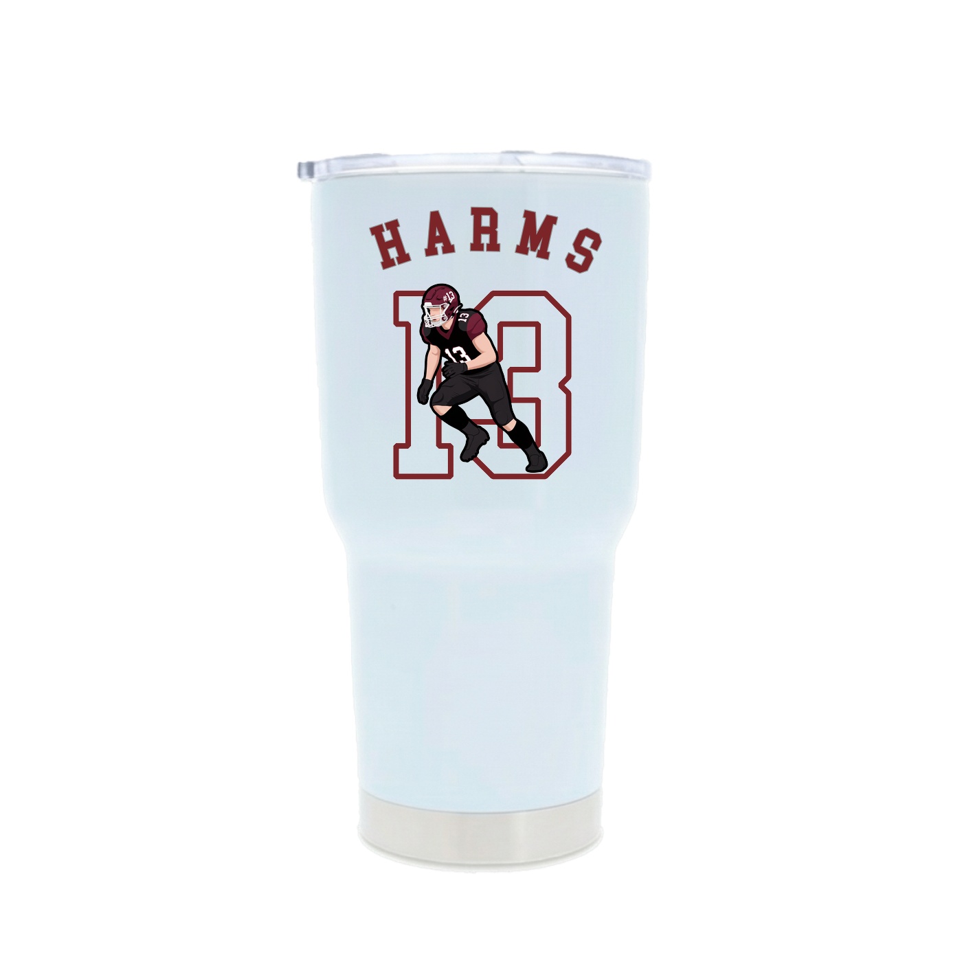 30oz Stainless Steel Tumbler — Shirsey Arch in White