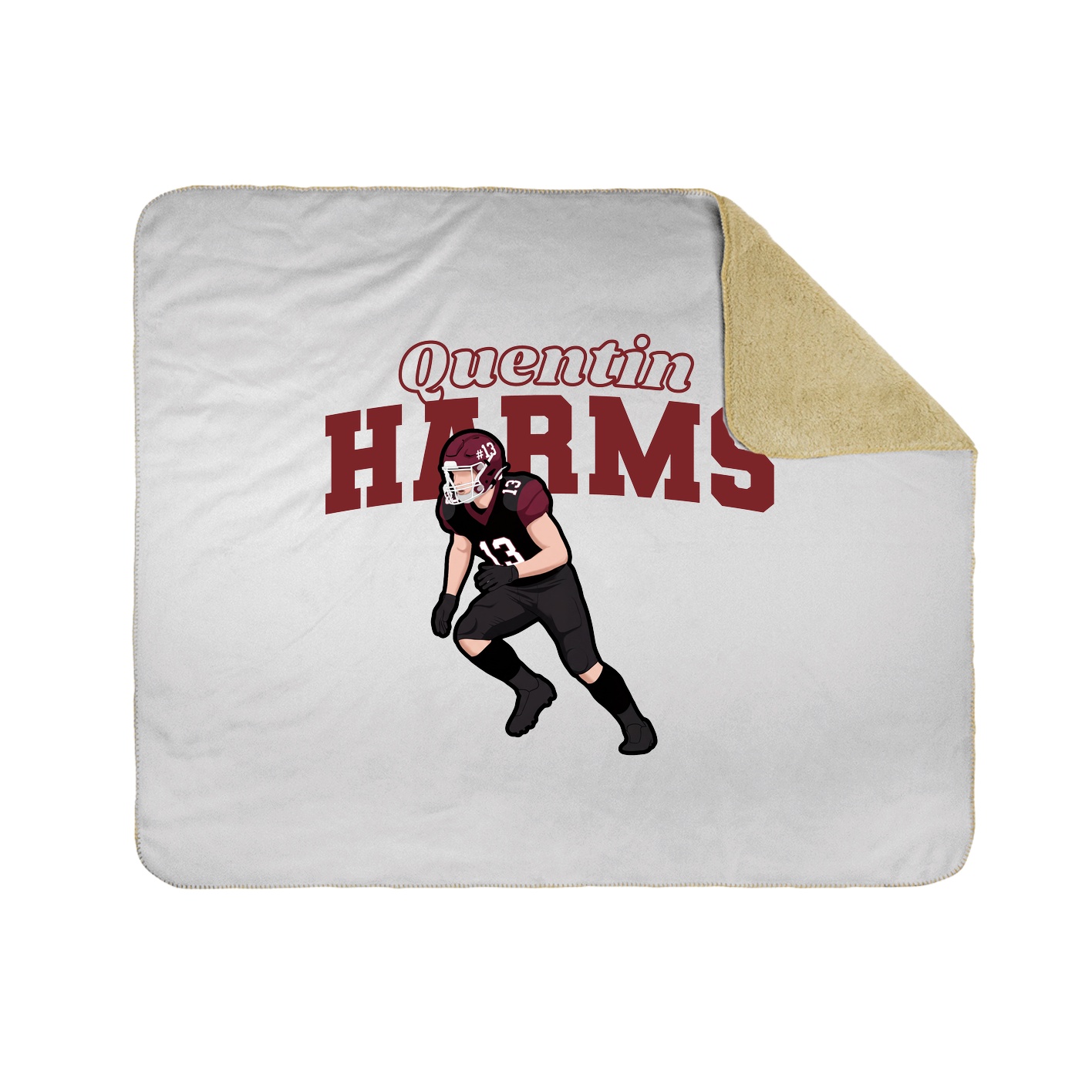 Throw Blanket — Name Arch in White