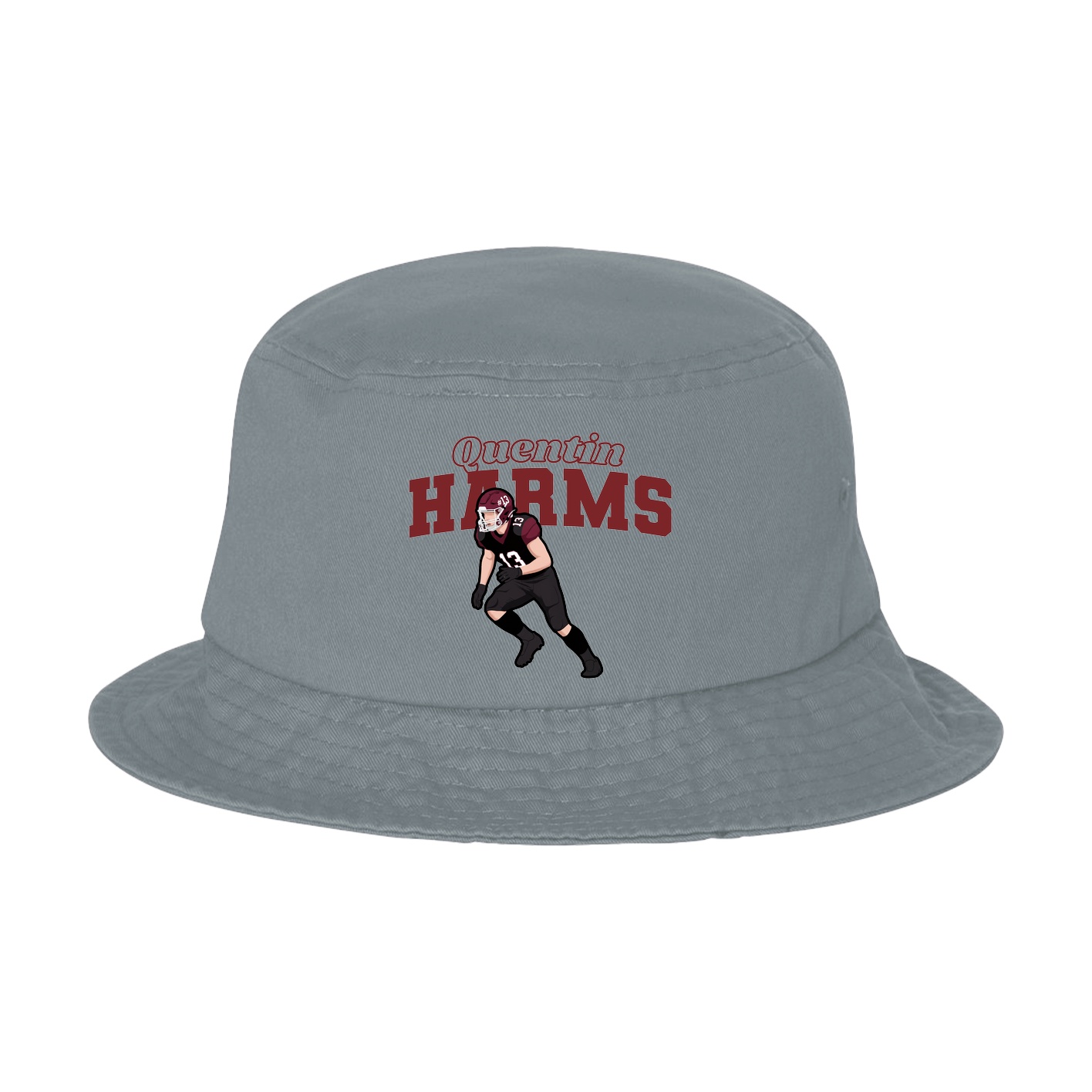 Bucket Cap — Name Arch in Grey