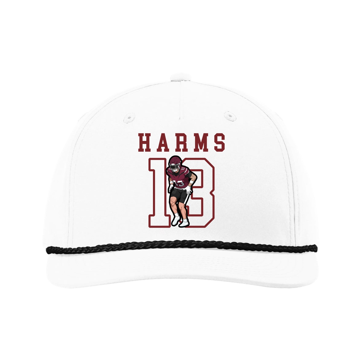 Five-Panel Classic Rope Cap — Shirsey in White