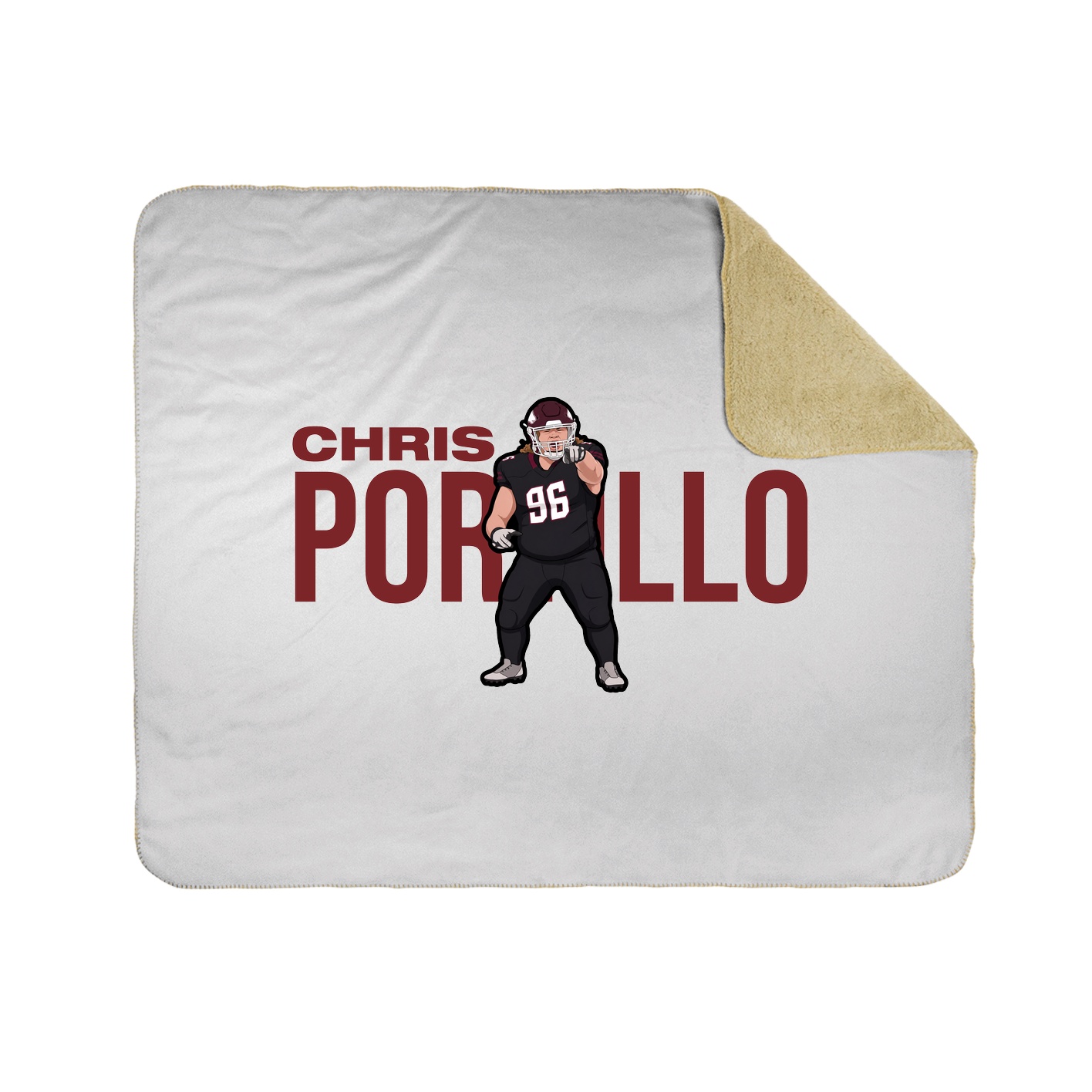 Throw Blanket — Player Name in White