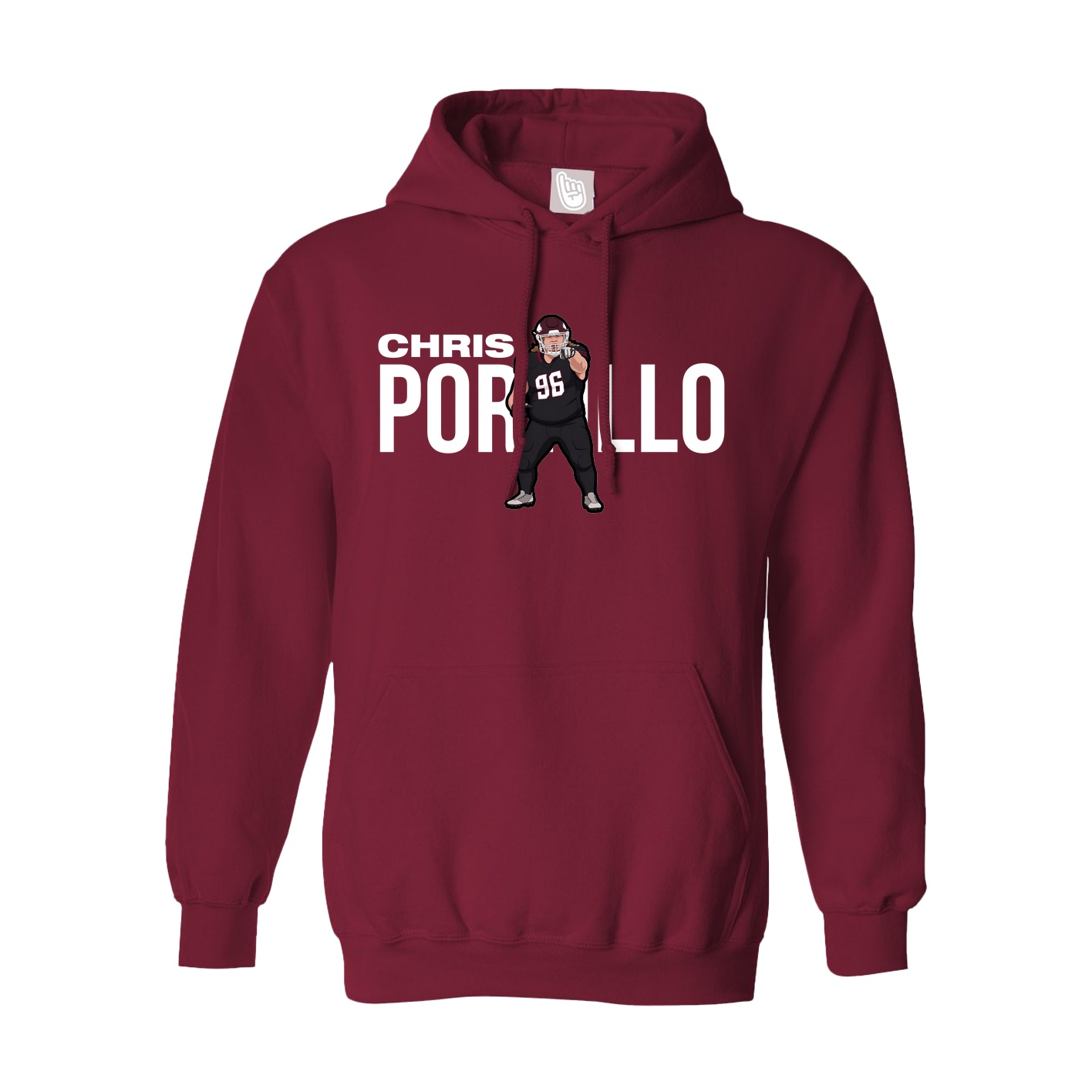 Hoodie — Player Name in Cardinal