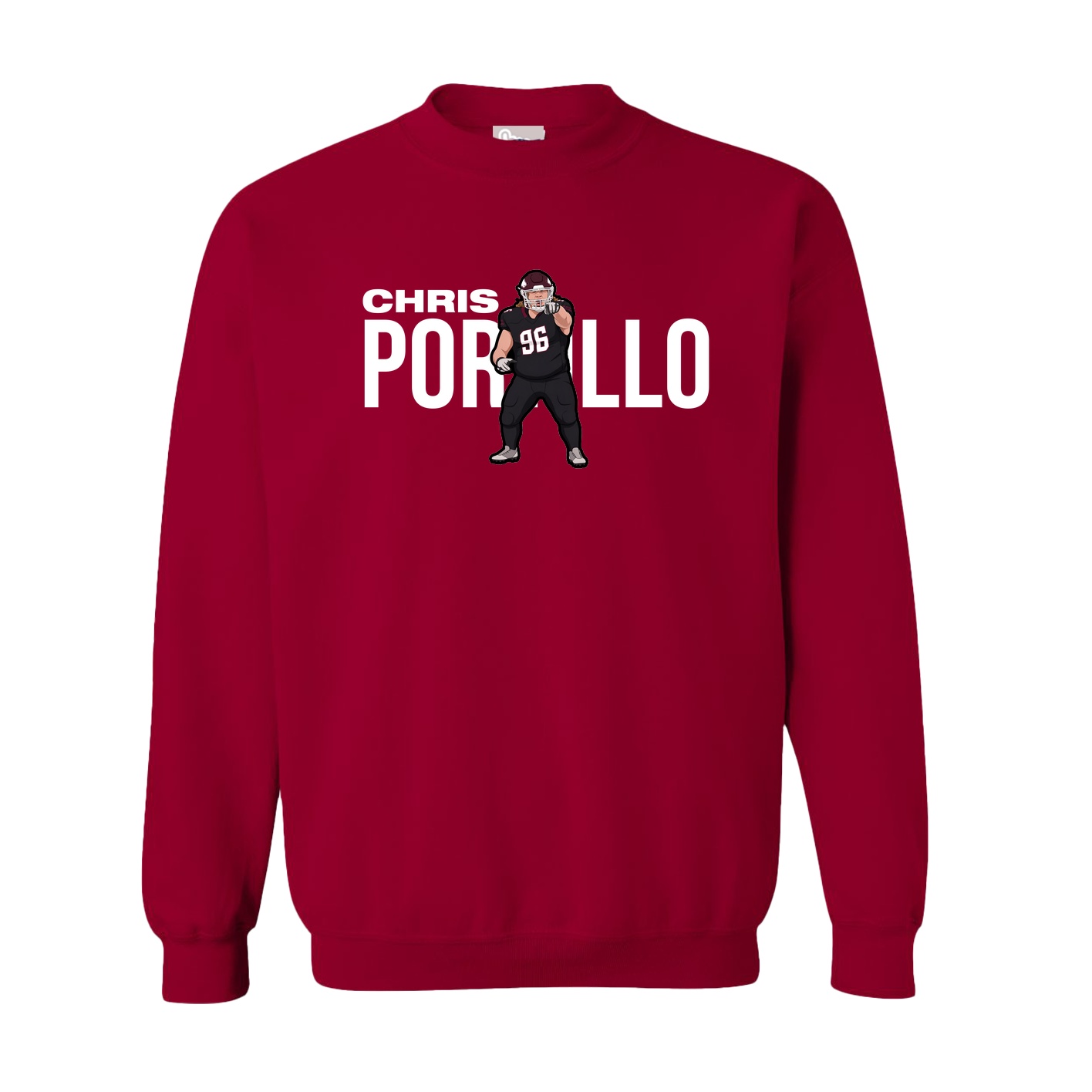 Fleece Crew — Player Name in Cardinal