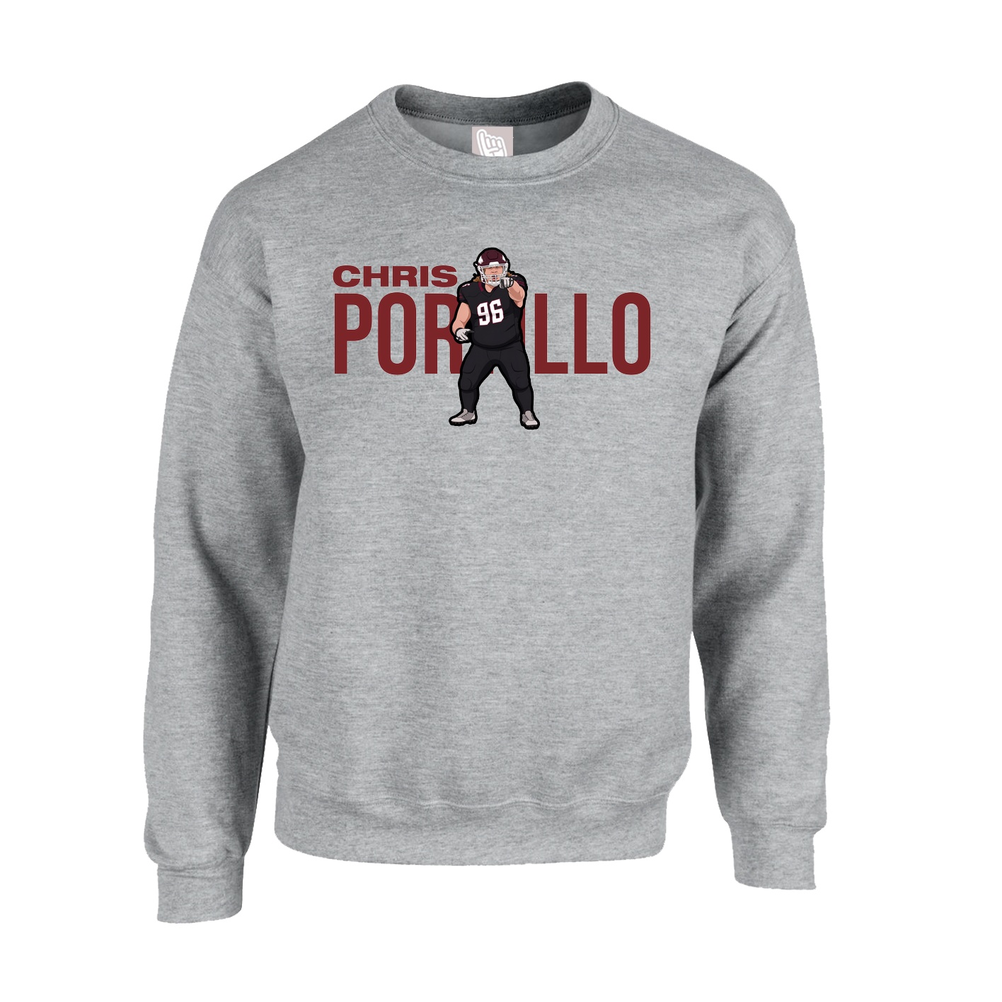 Fleece Crew — Player Name in Grey