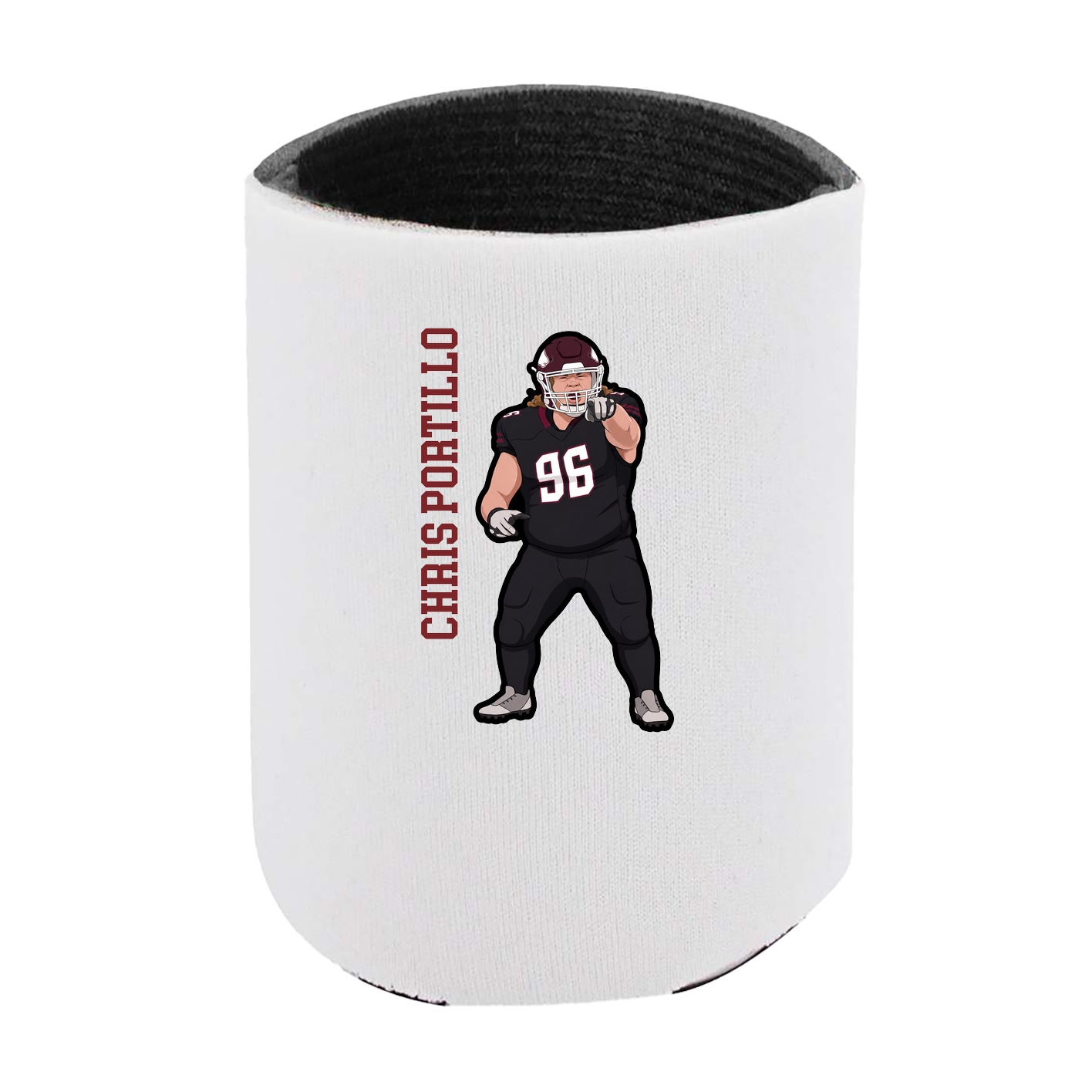 Can Holder — Name Vertical in White