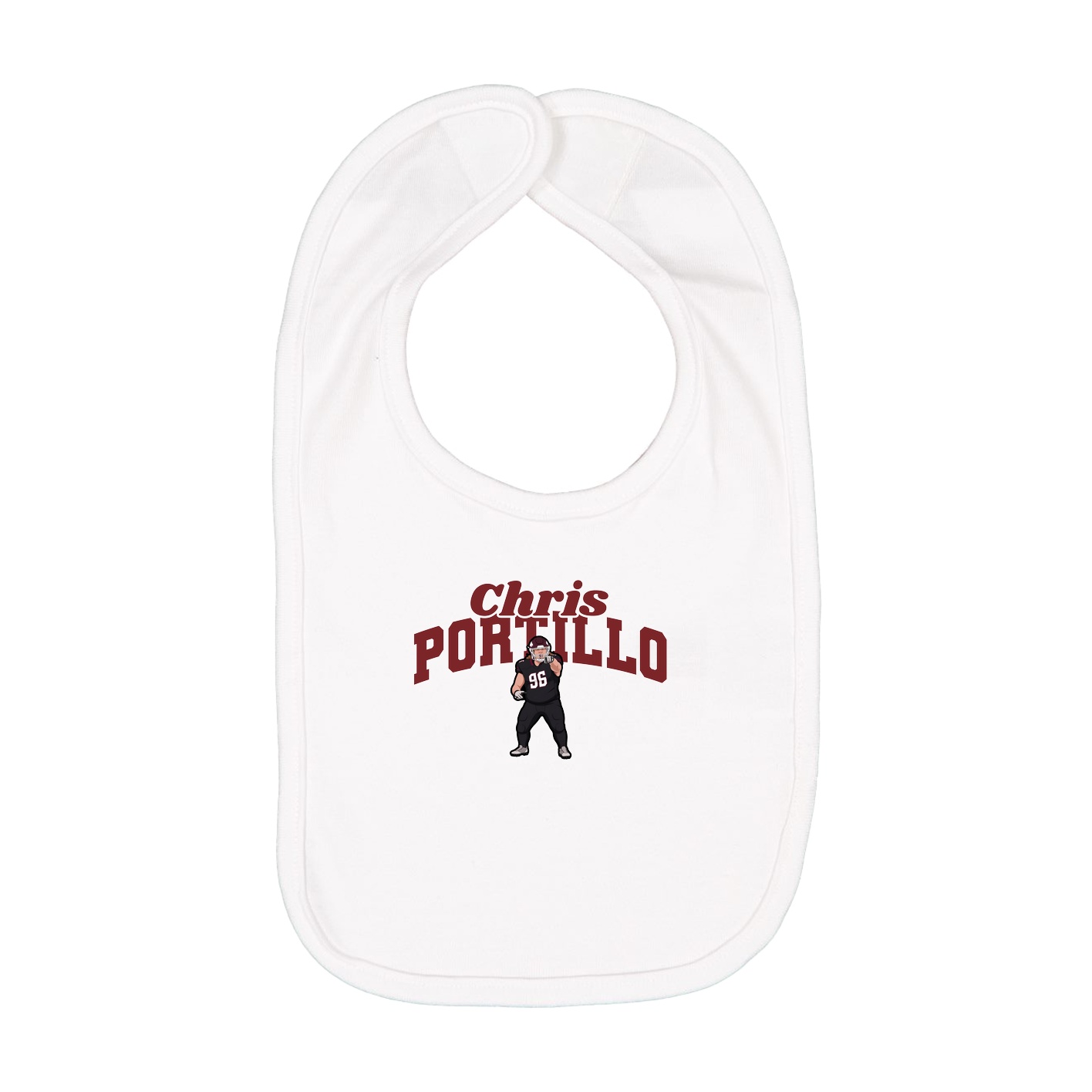 Infant Bib — Signature Arch in White