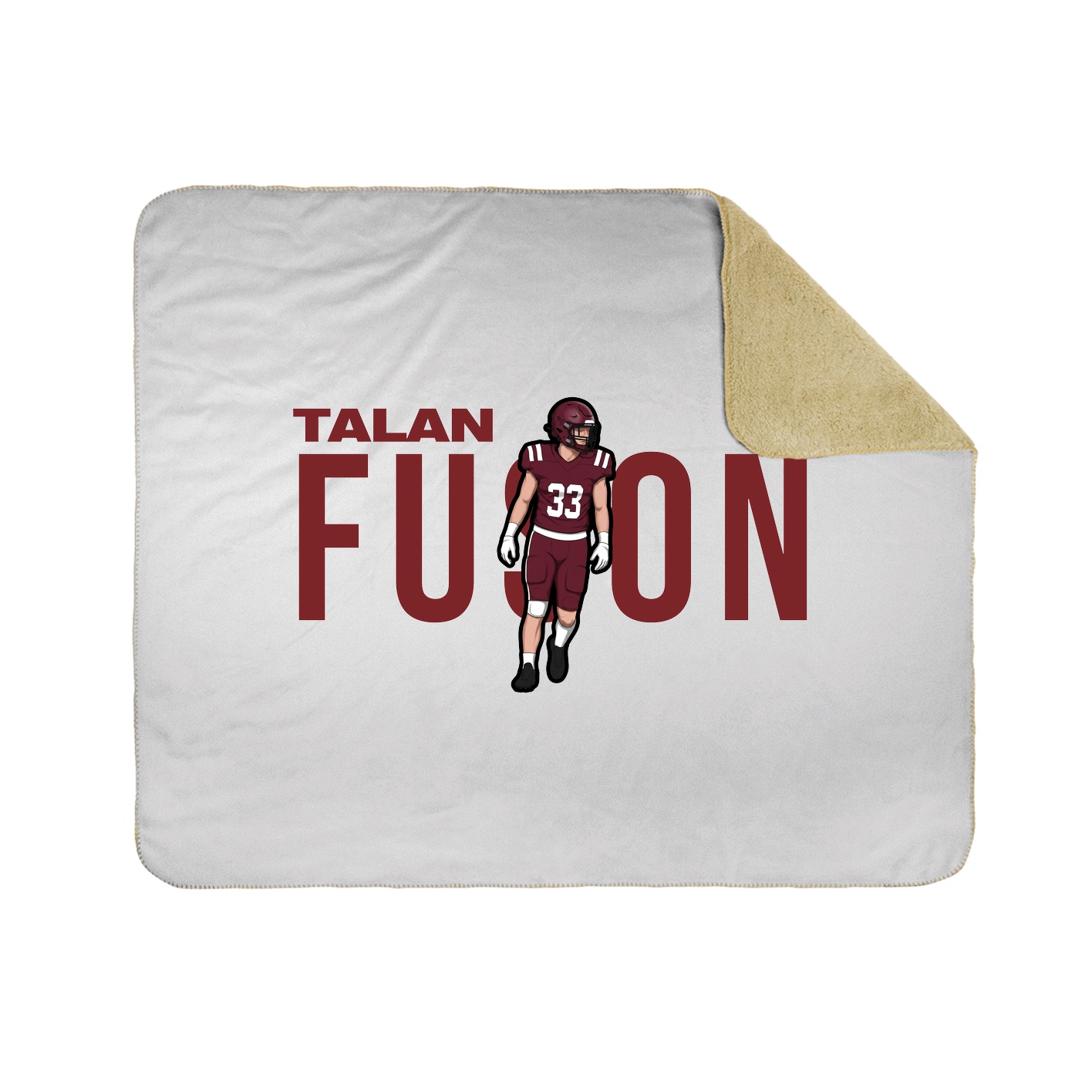 Throw Blanket — Player Name in White
