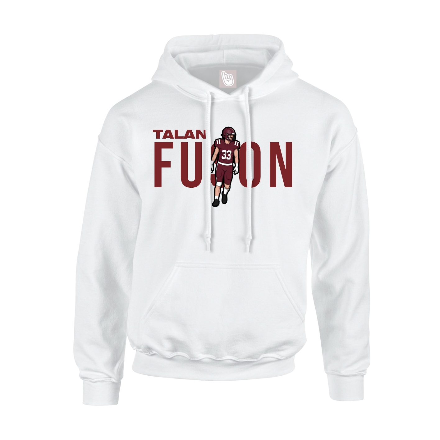 Youth Hoodie — Player Name in White