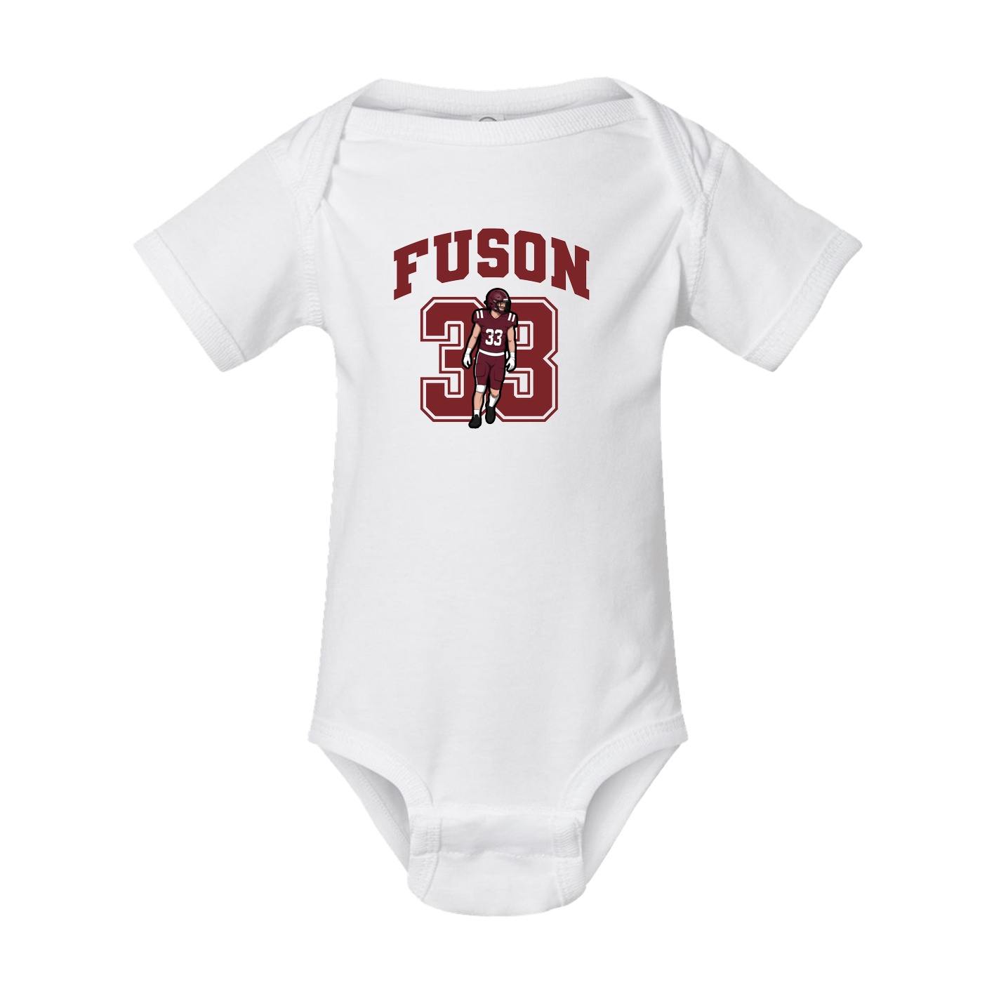 Baby Onesie — Number in White