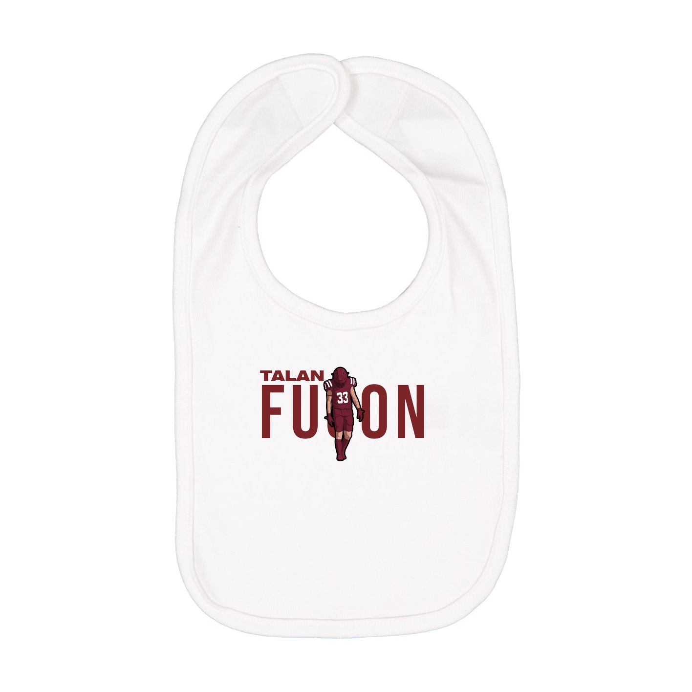 Infant Bib — Player Name in White