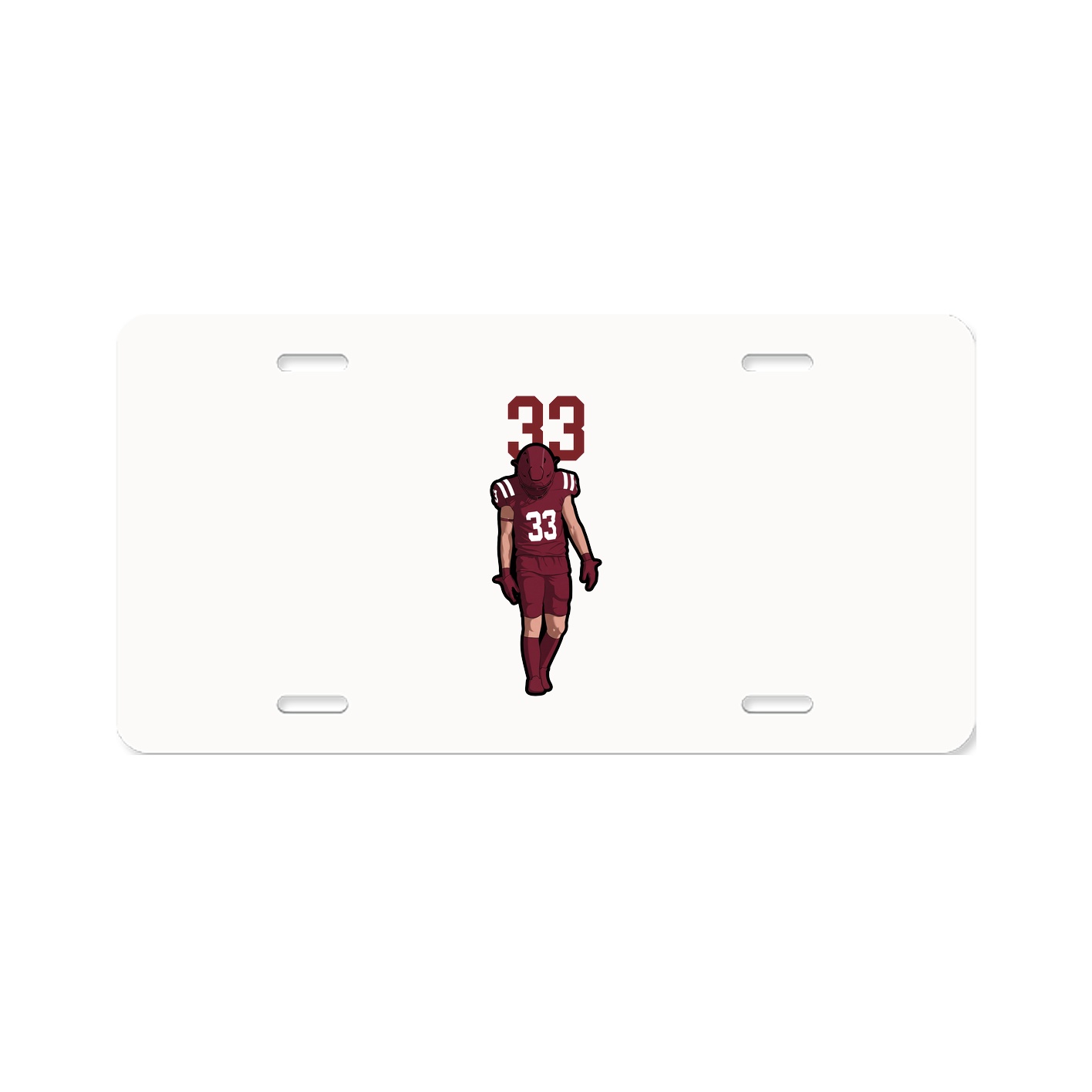 License Plate — Number Top in Classic