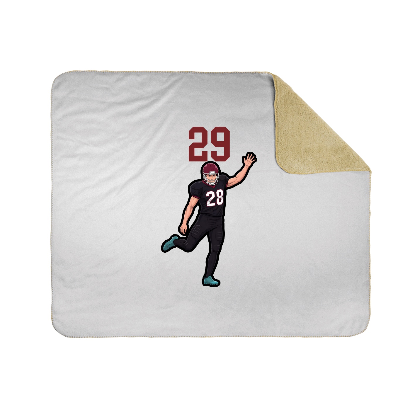 Throw Blanket — Number Top in White