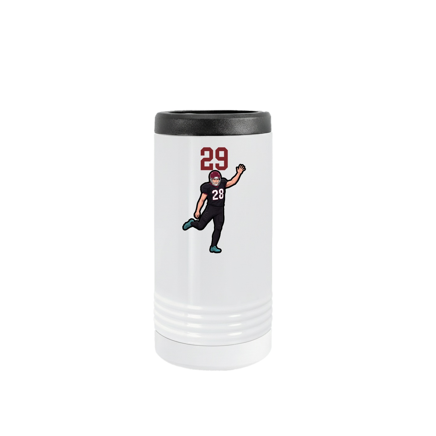 Slim Beverage Holder — Number Top in White