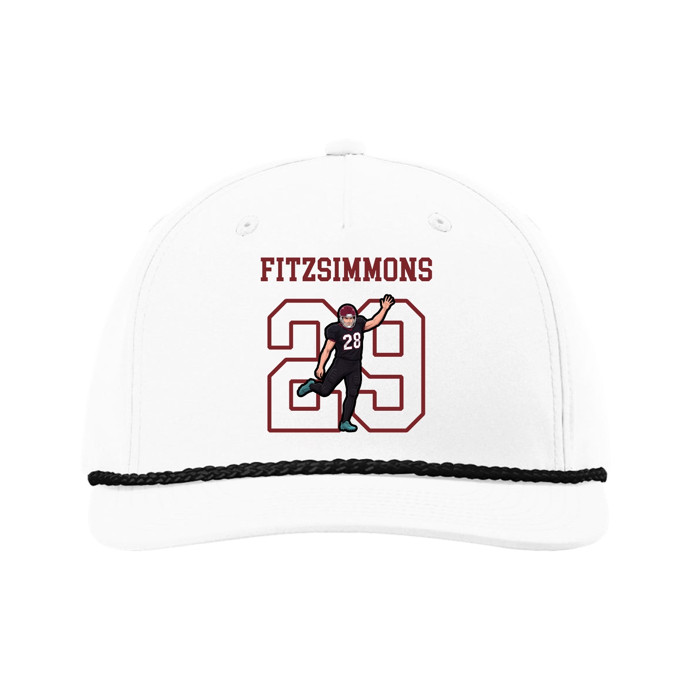 Five-Panel Classic Rope Cap — Shirsey in White