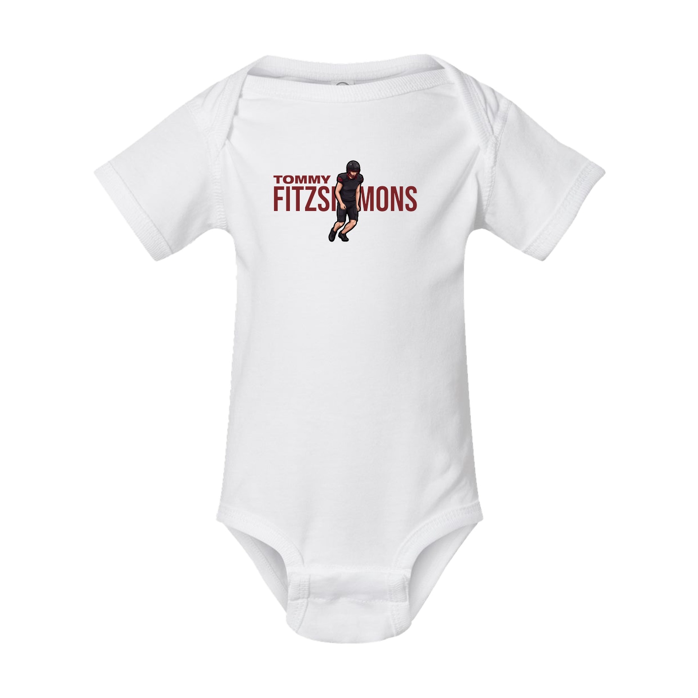Baby Onesie — Player Name in White