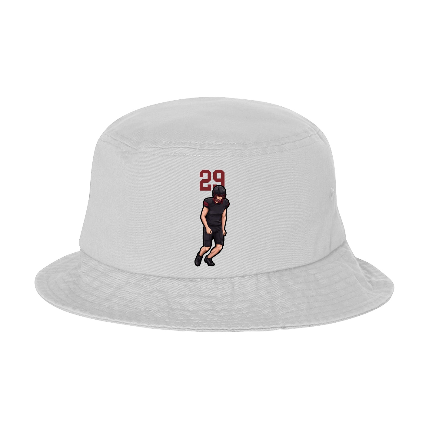 Bucket Cap — Number Top in White