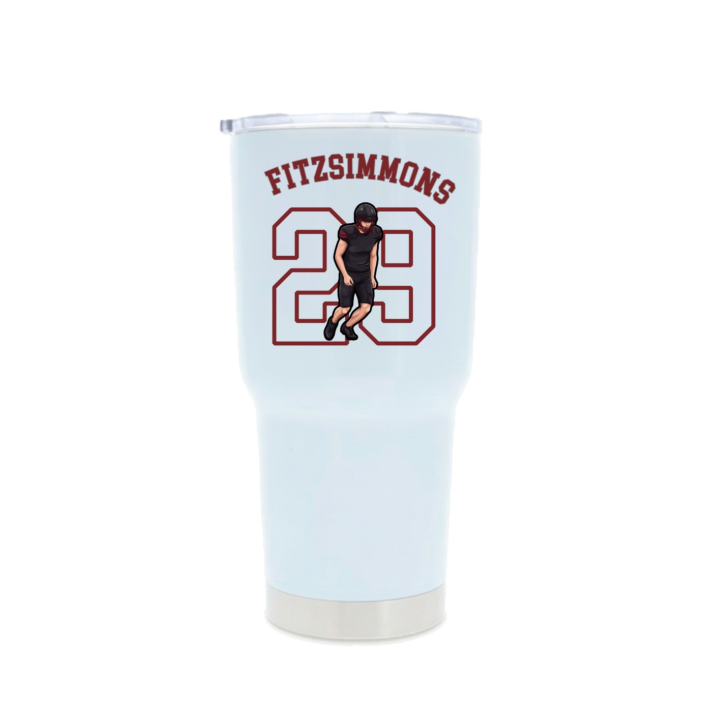 30oz Stainless Steel Tumbler — Shirsey Arch in White