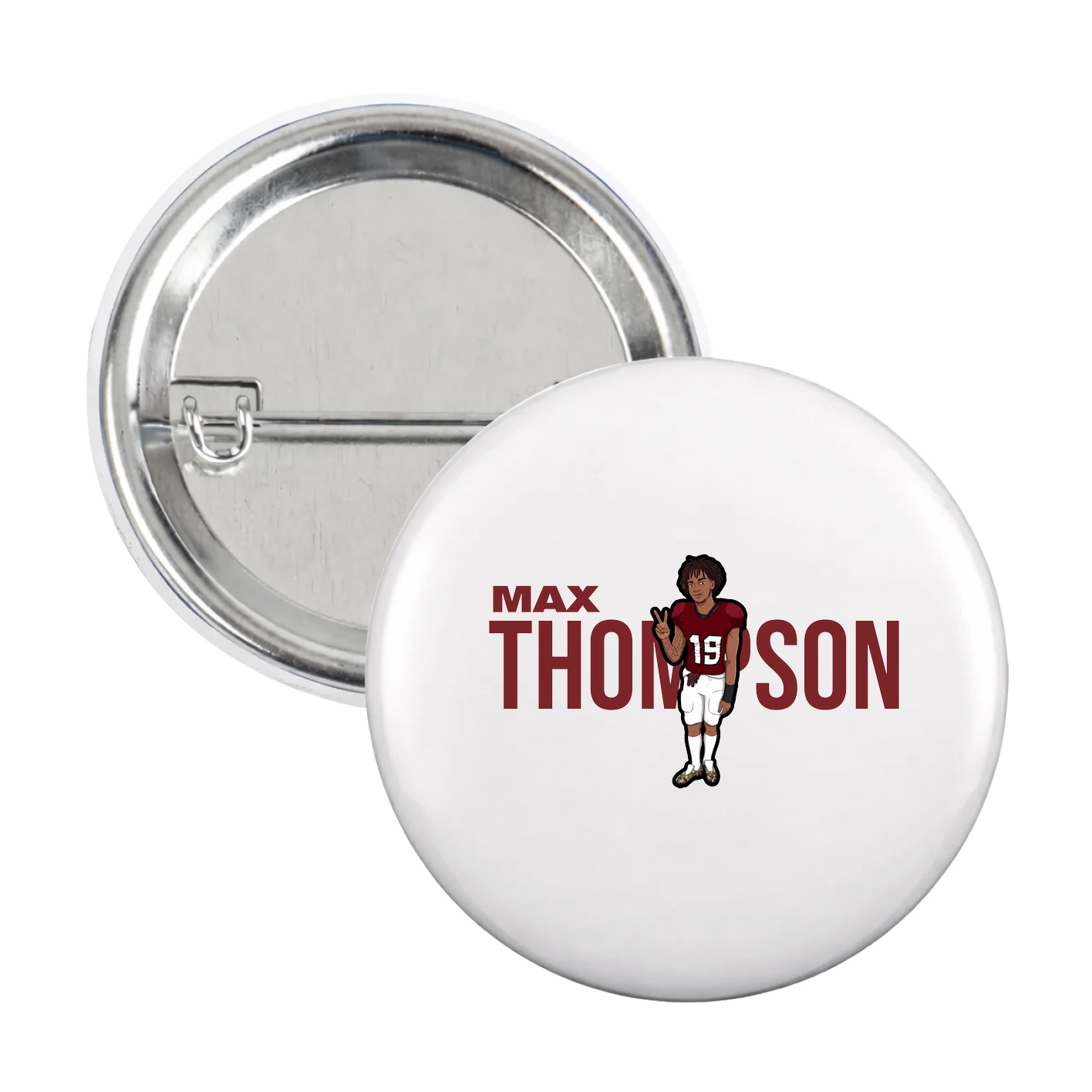 Game Day Button — Player Name in White