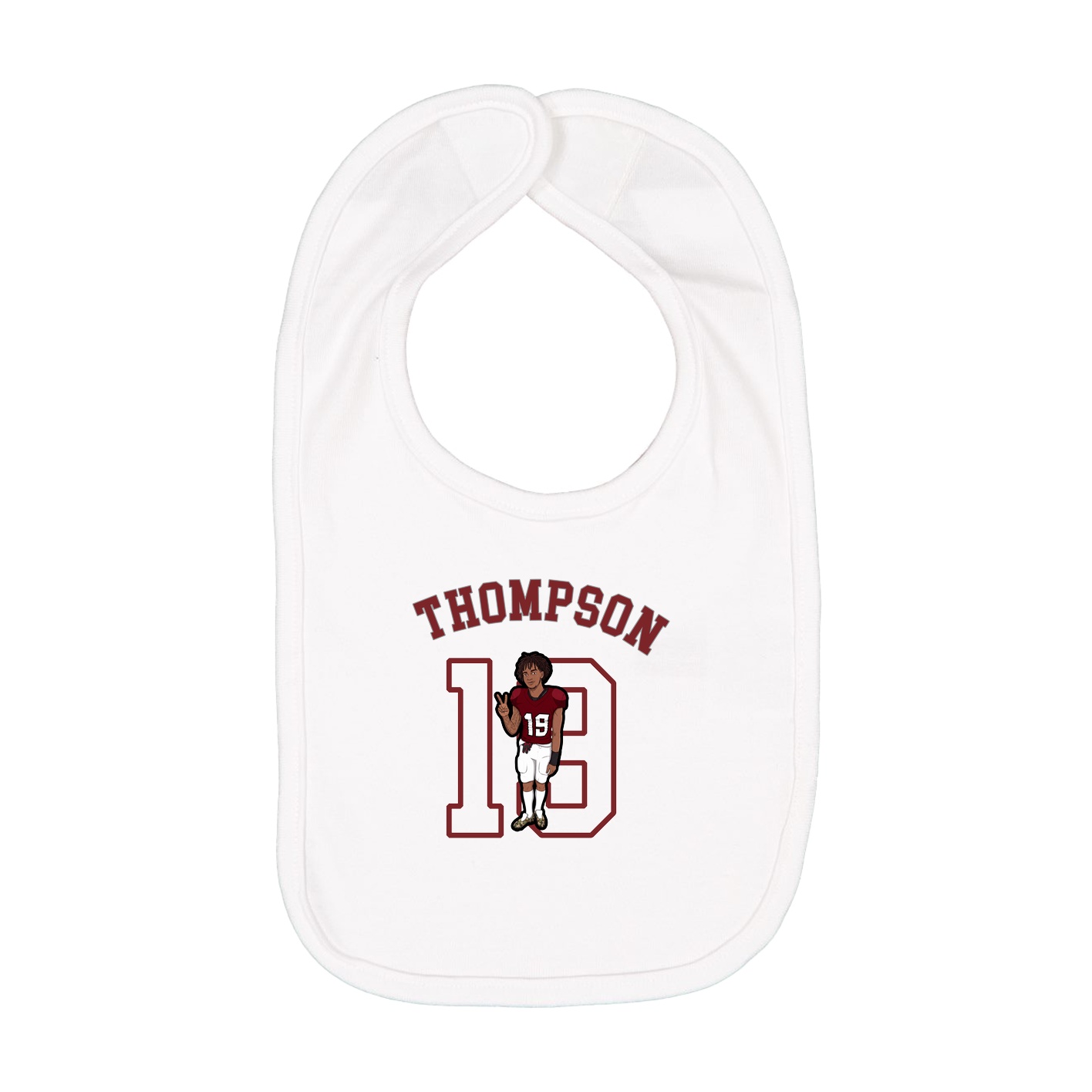 Infant Bib — Shirsey Arch in White