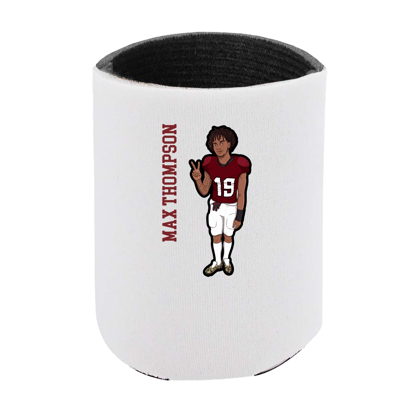 Can Holder — Name Vertical in White