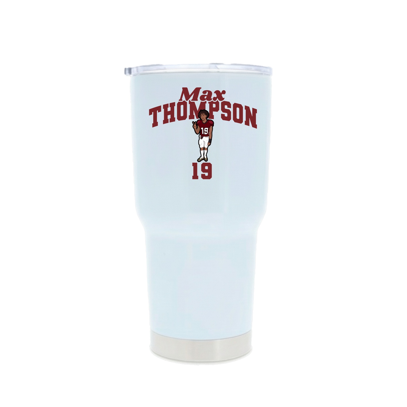 30oz Stainless Steel Tumbler — Signature Arch in White