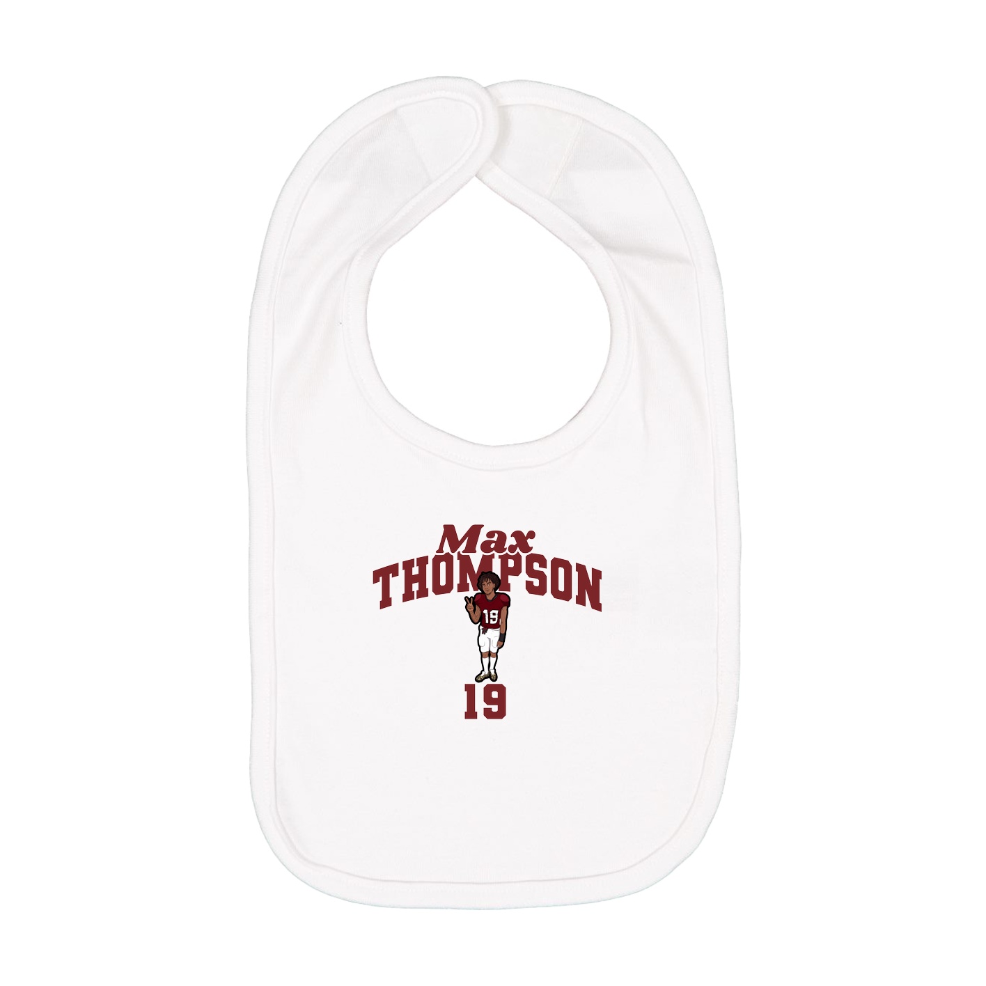 Infant Bib — Signature Arch in White