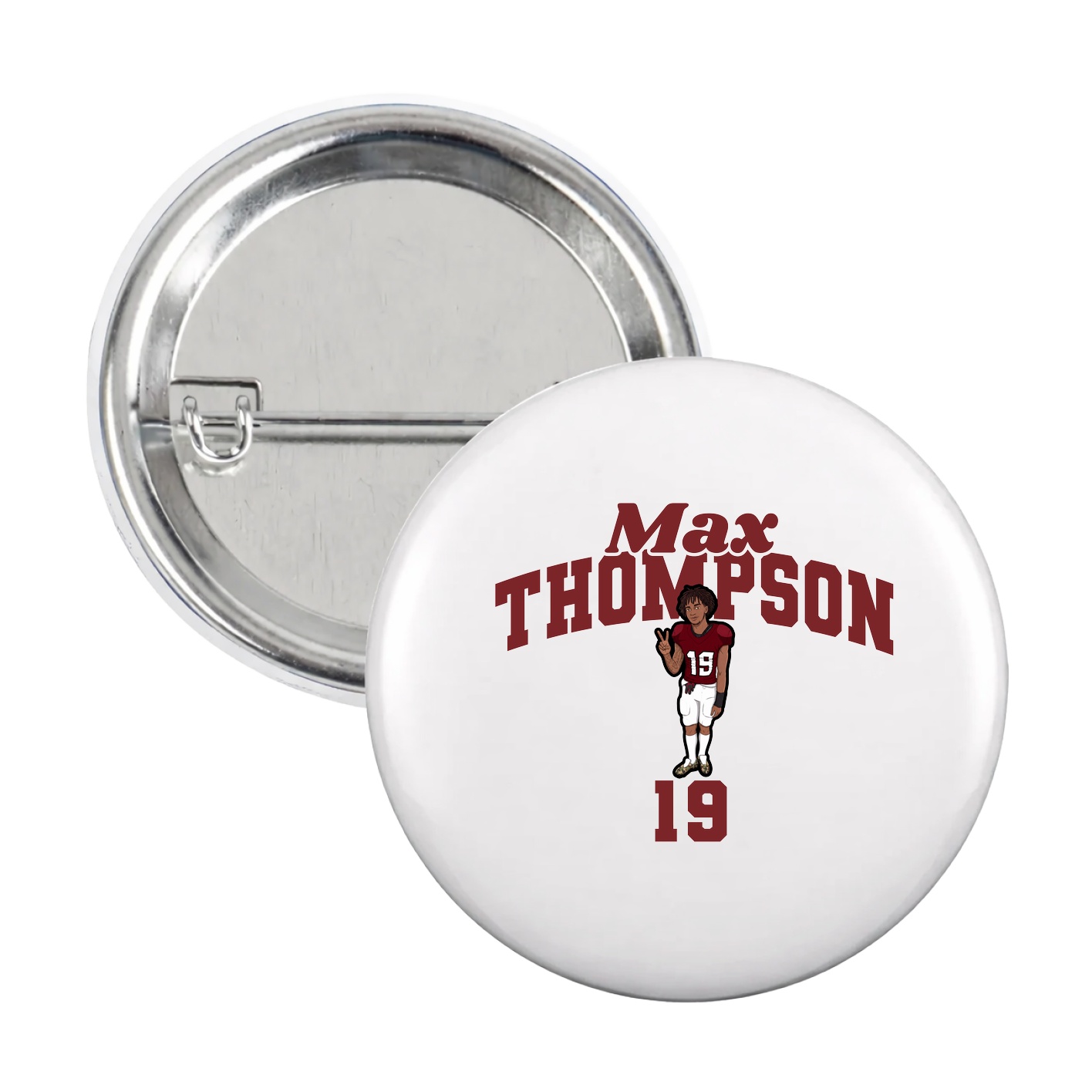 Game Day Button — Signature Arch in White