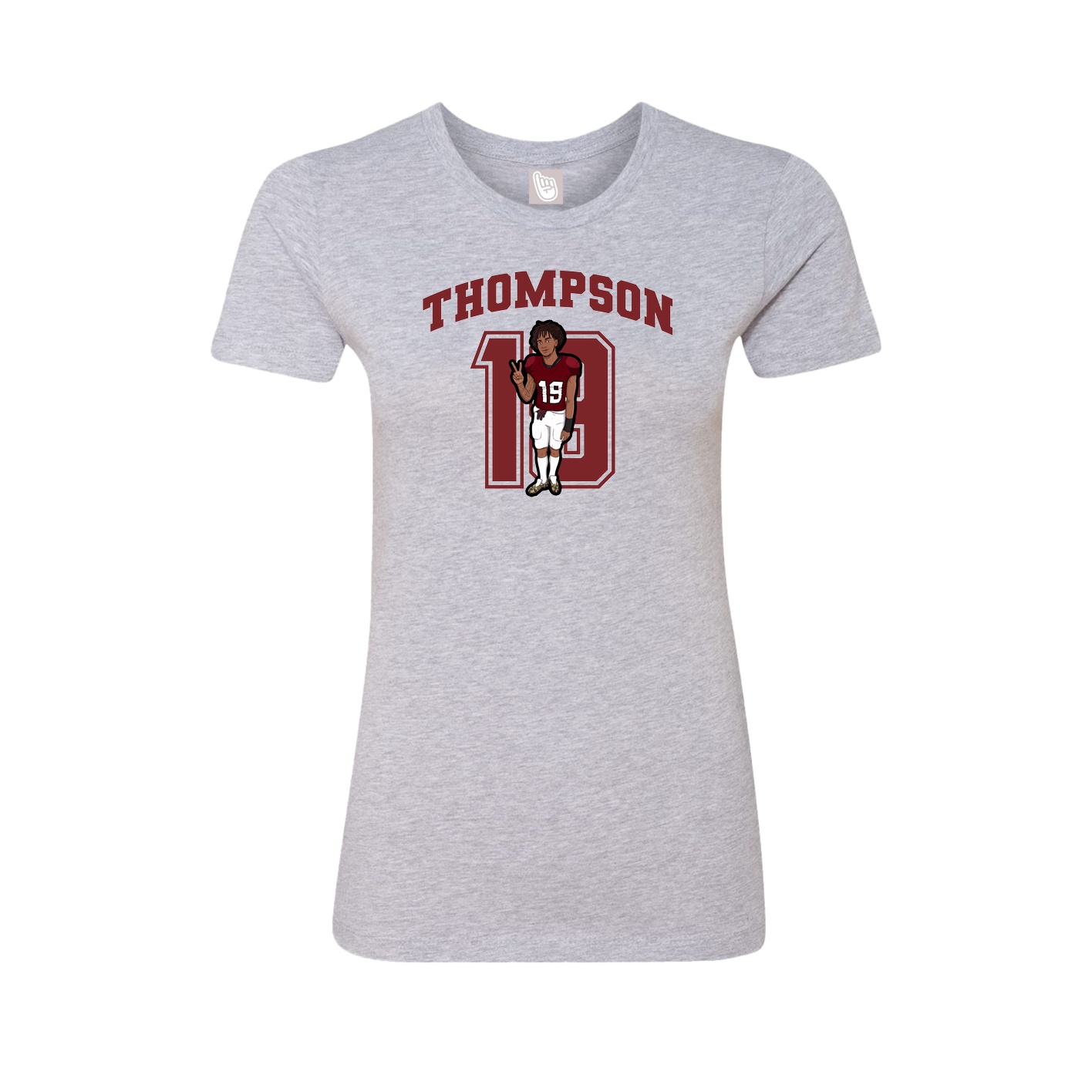 Womens Tee — Number in Grey