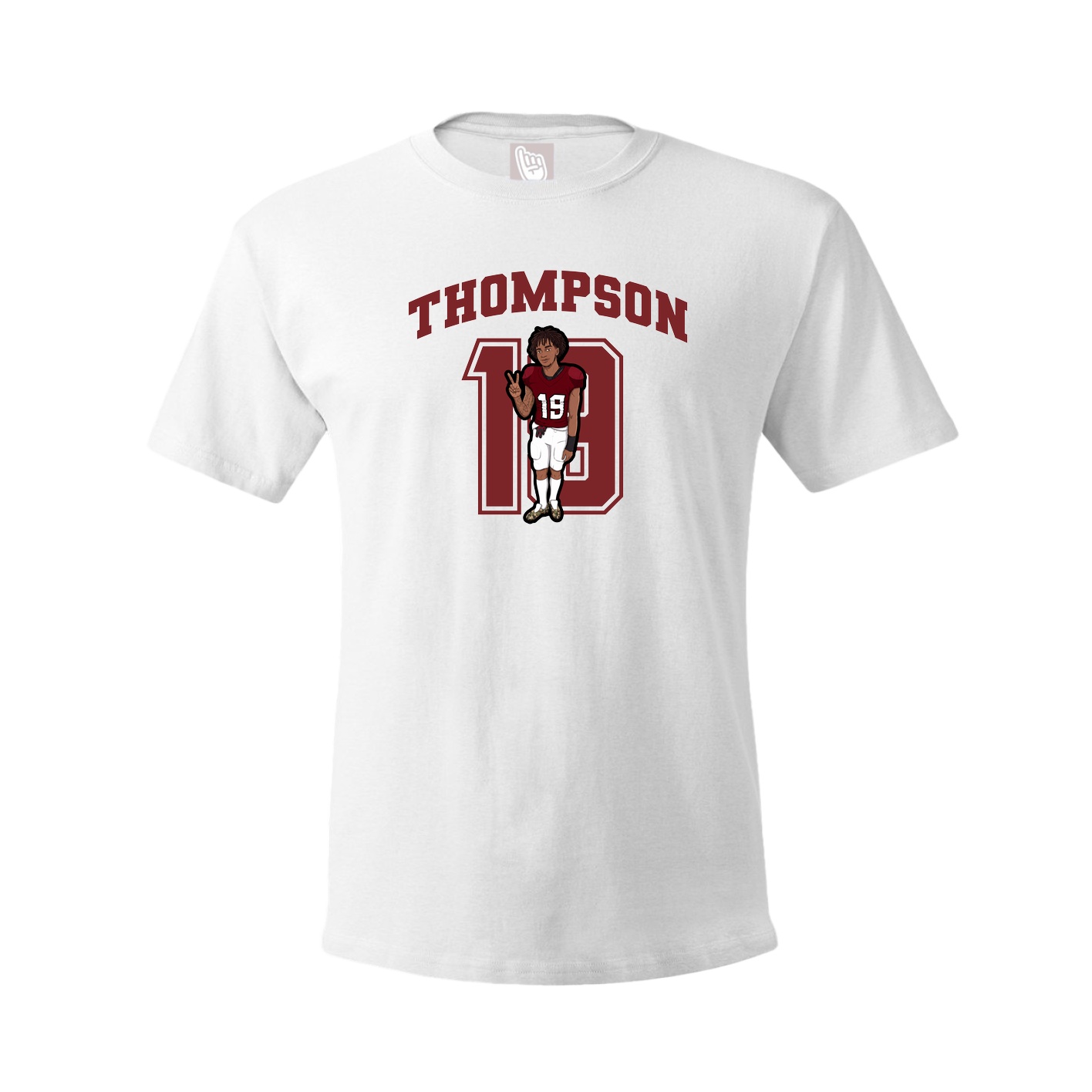 Youth Tee — Number in White