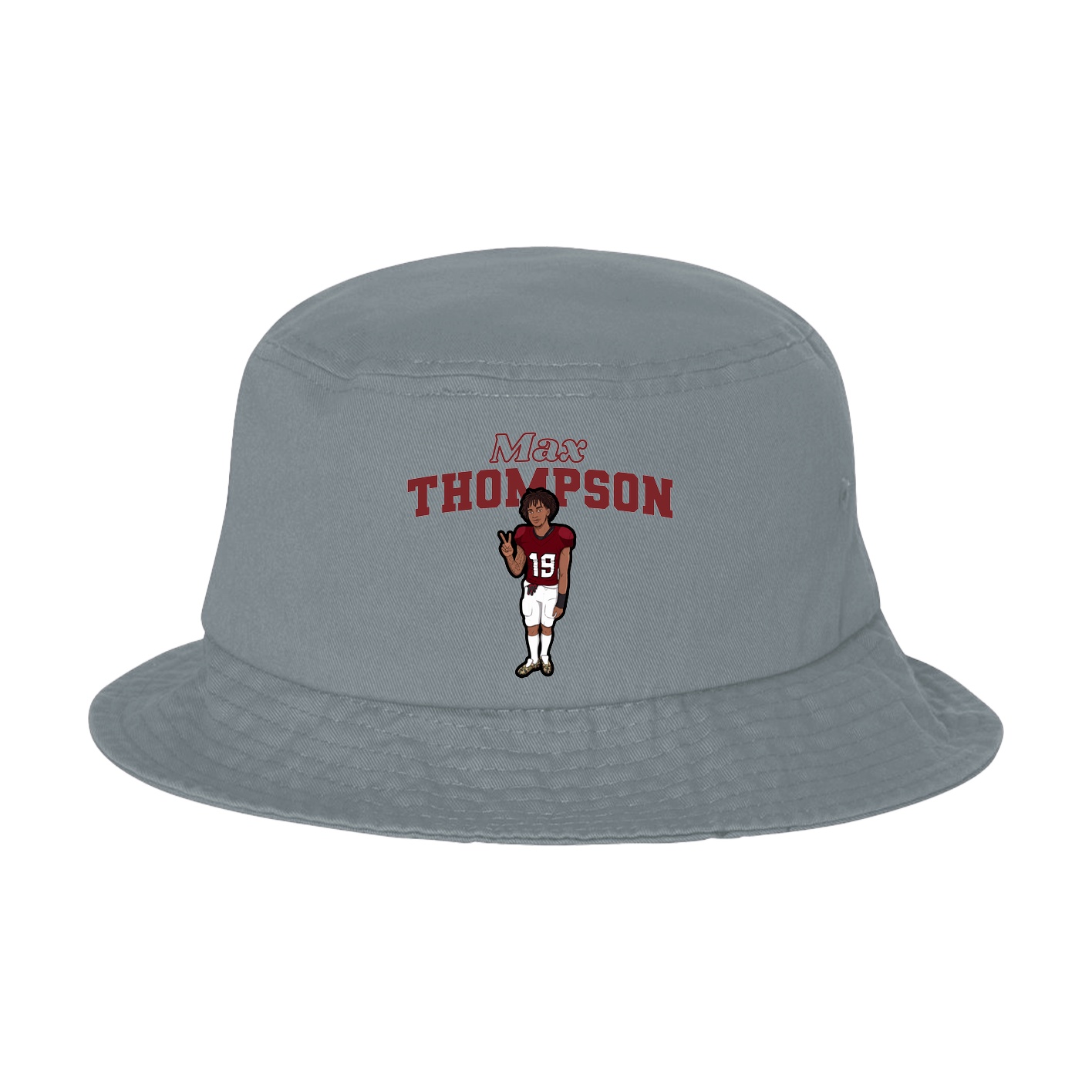 Bucket Cap — Name Arch in Grey
