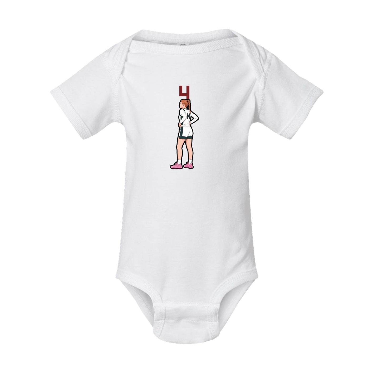 Baby Onesie — Number Top in White