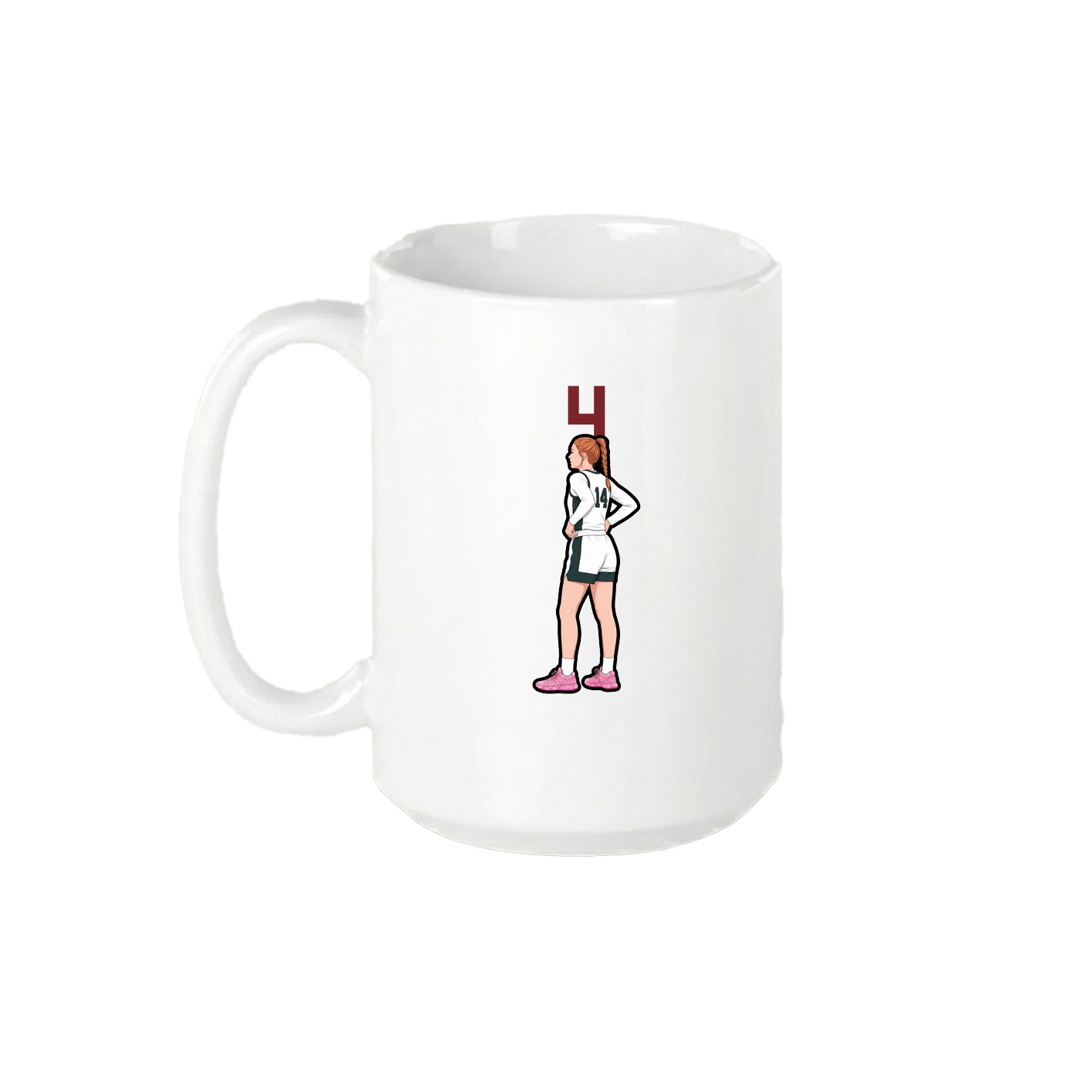 15oz Coffee Mug — Number Top in White