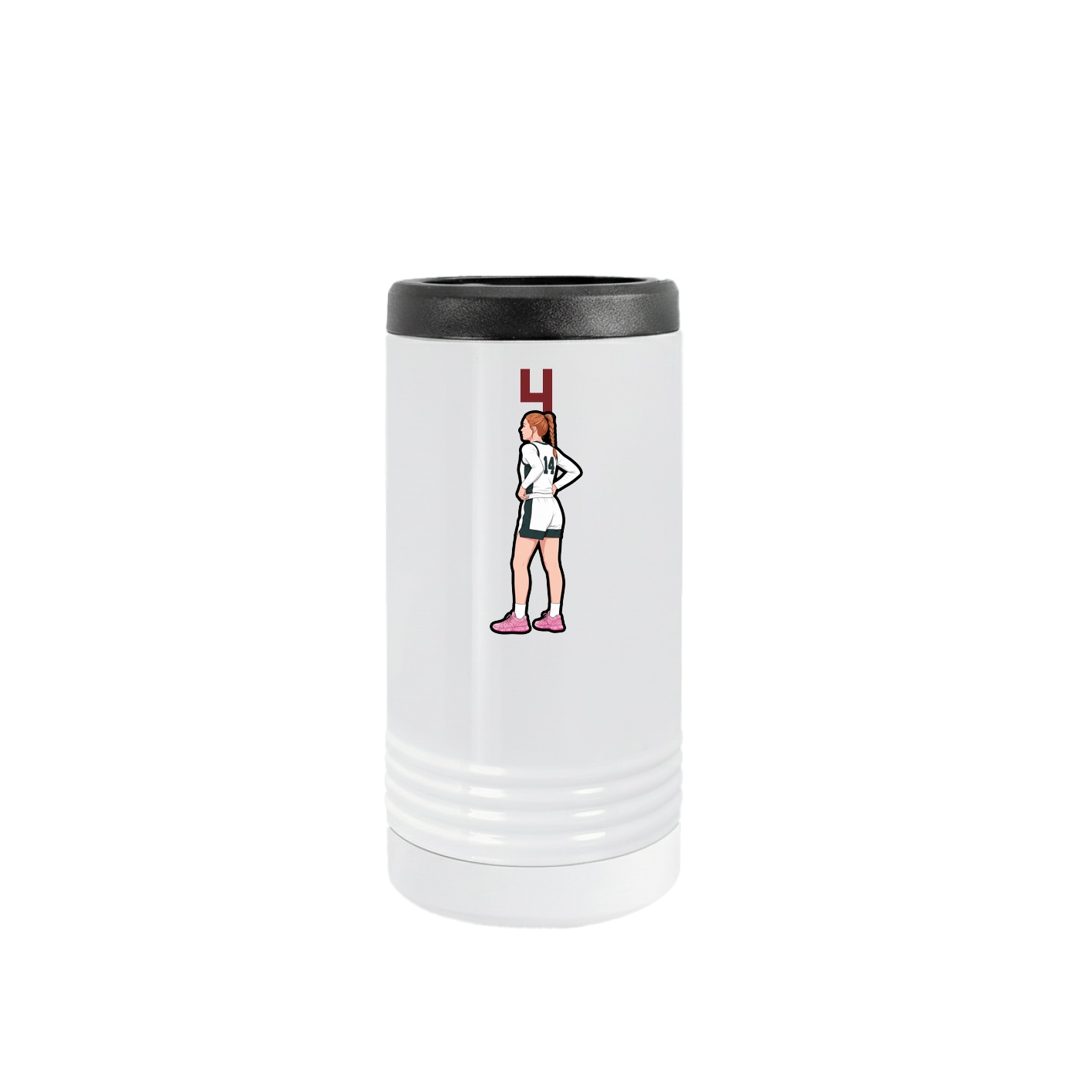 Slim Beverage Holder — Number Top in White