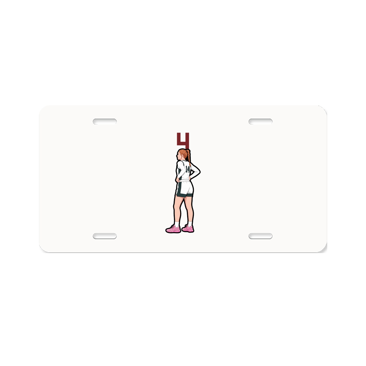 License Plate — Number Top in Classic