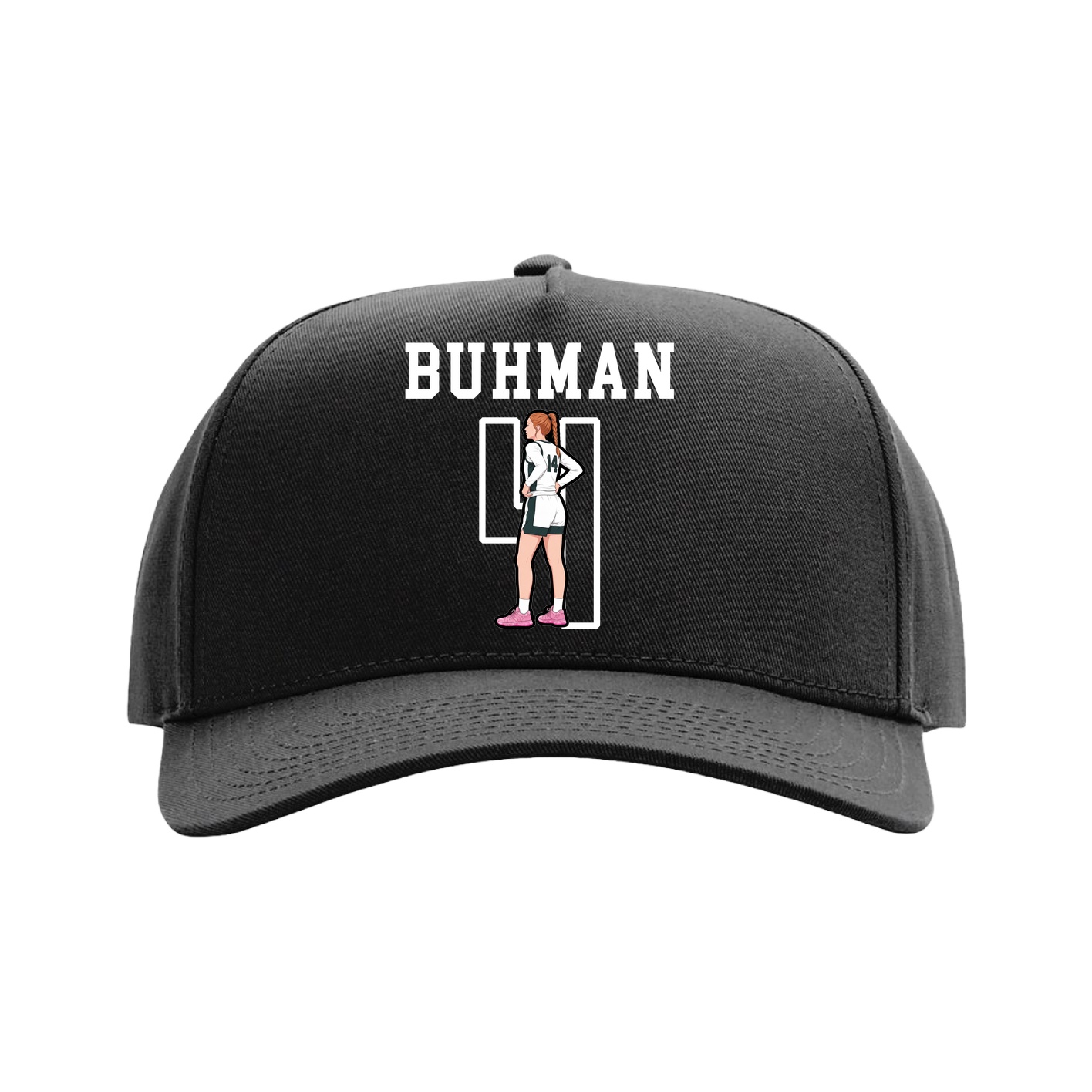 Full Fabric Five-Panel Champ Cap — Shirsey in Black