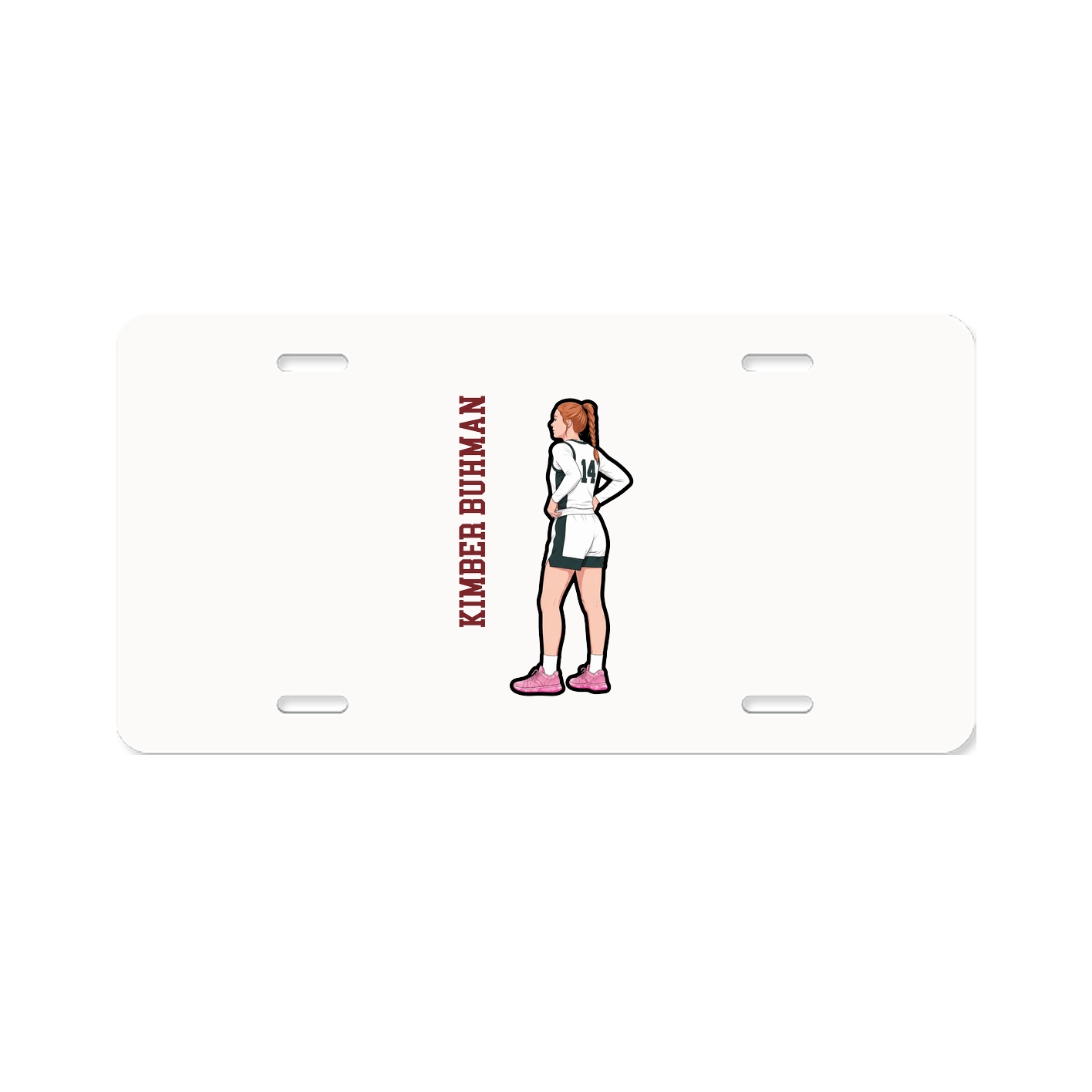 License Plate — Name Vertical in Classic