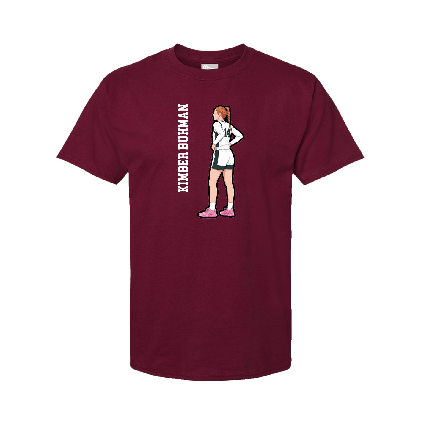 Tee — Name Vertical in Cardinal