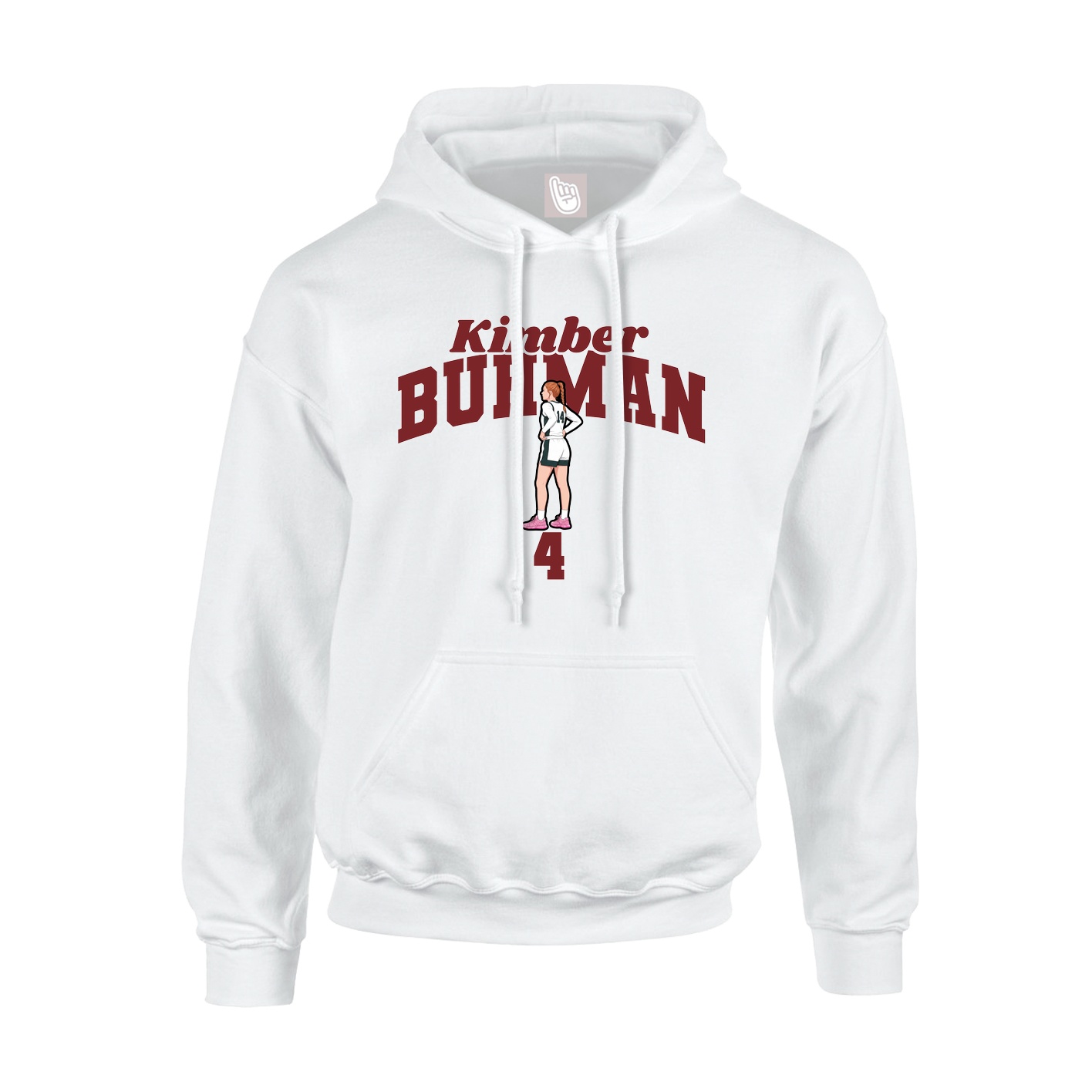 Youth Hoodie — Signature Arch in White