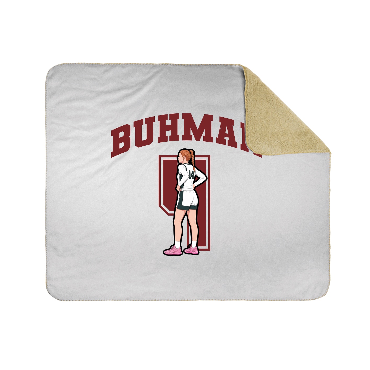 Throw Blanket — Number in White