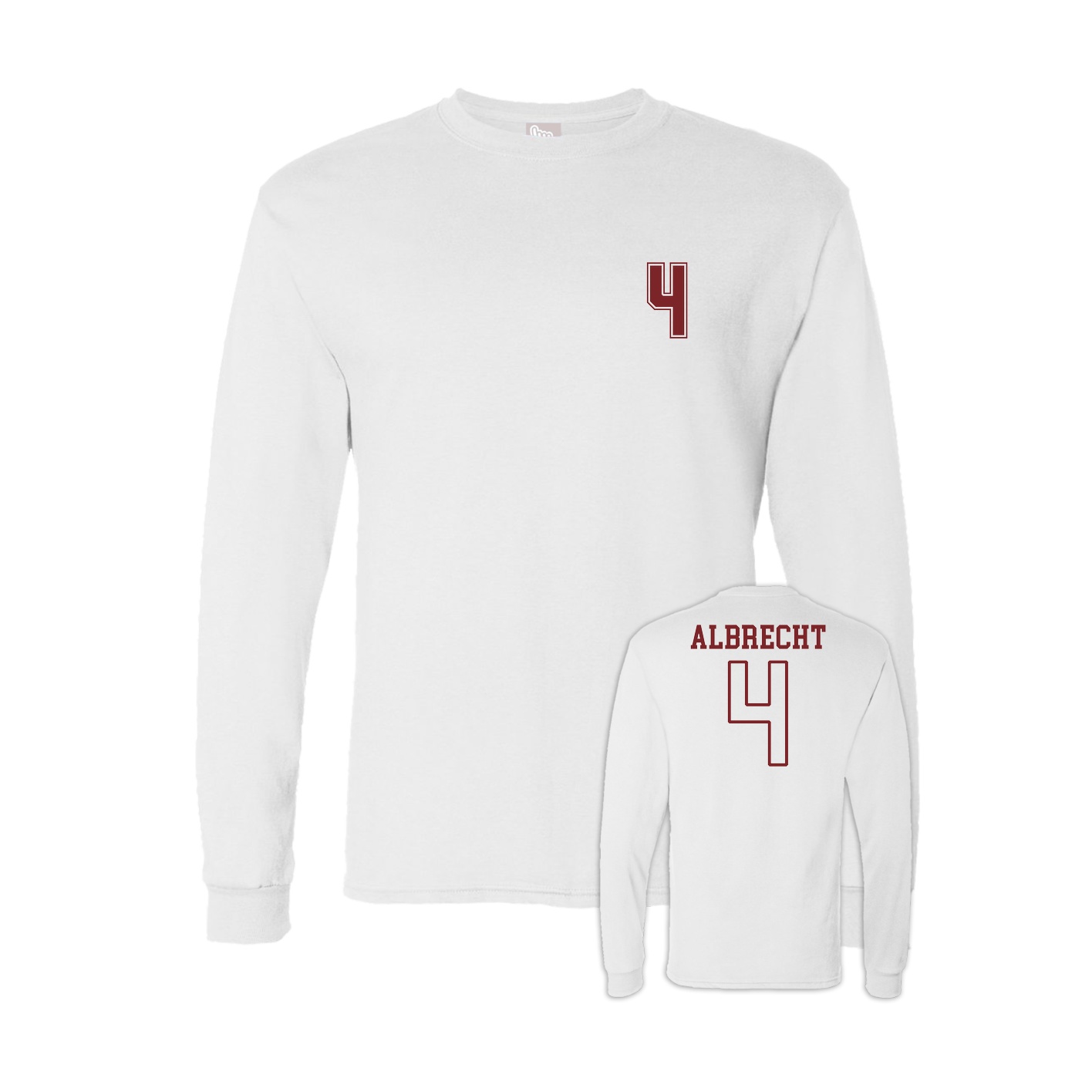 Long Sleeve Tee — Chest Back in White