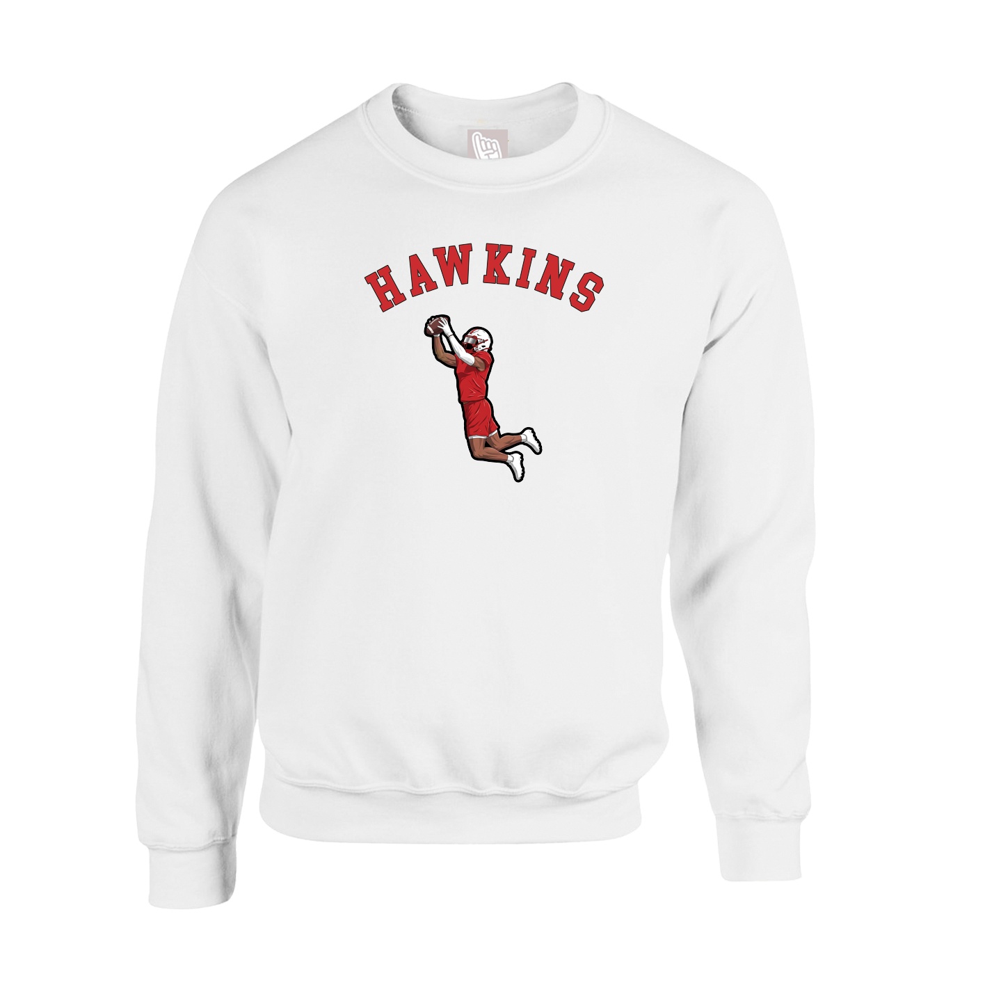 Fleece Crew — Shirsey Arch in White